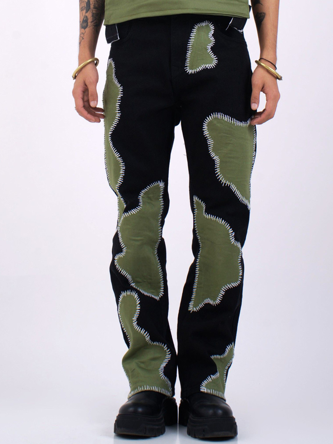 GAUDDLY Unisex Relaxed Fit Highly Distressed Jeans