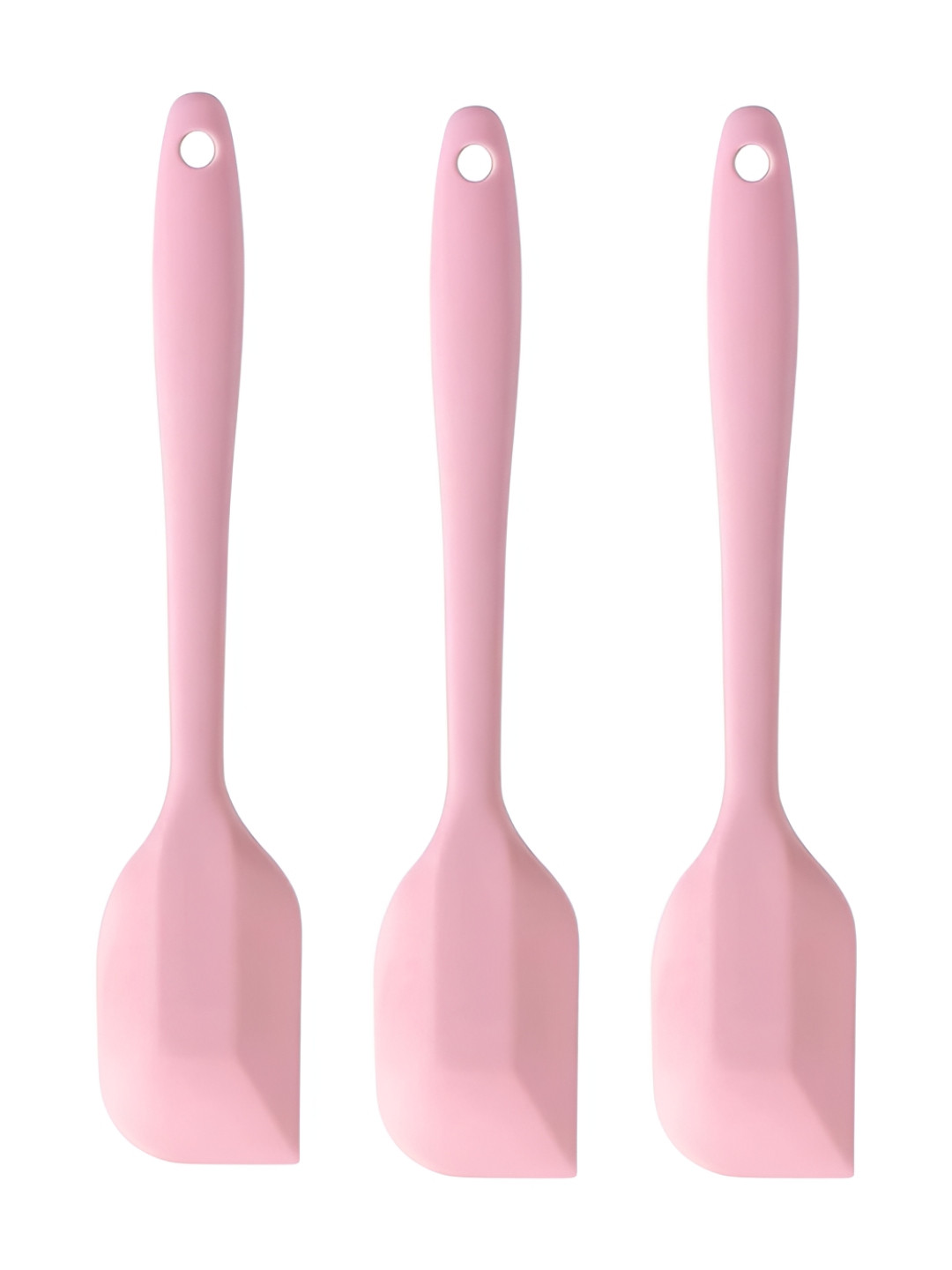 Baskety Set Of 3 Pink Silicone Scraper Spatula