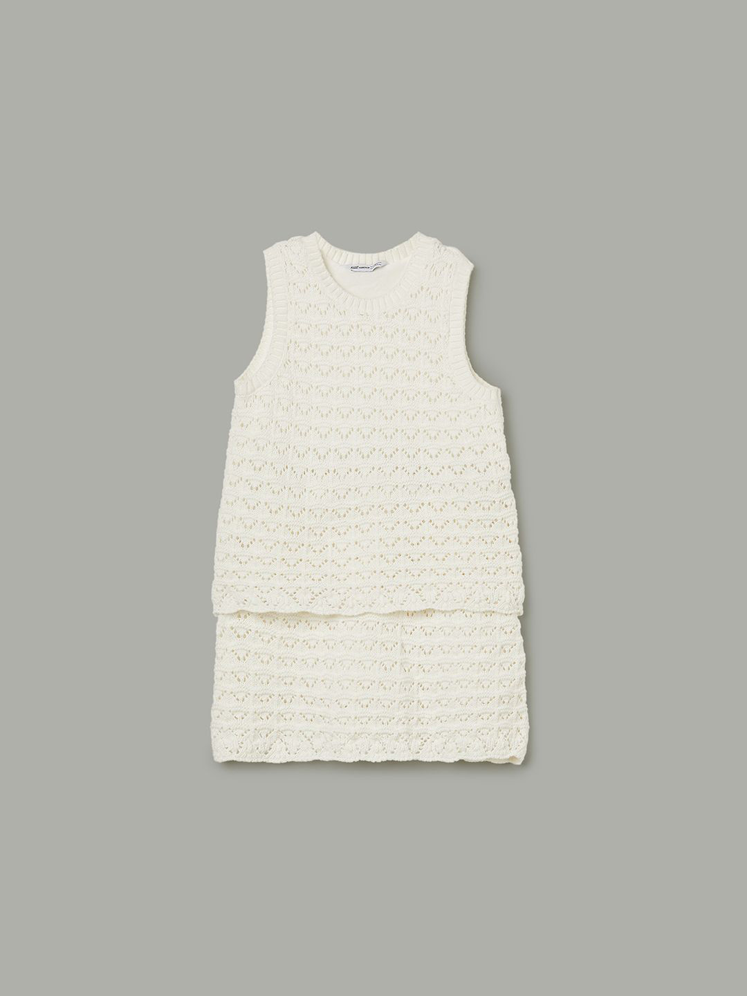 Fame Forever by Lifestyle Girls Self Design Pure Cotton Top With Skirt