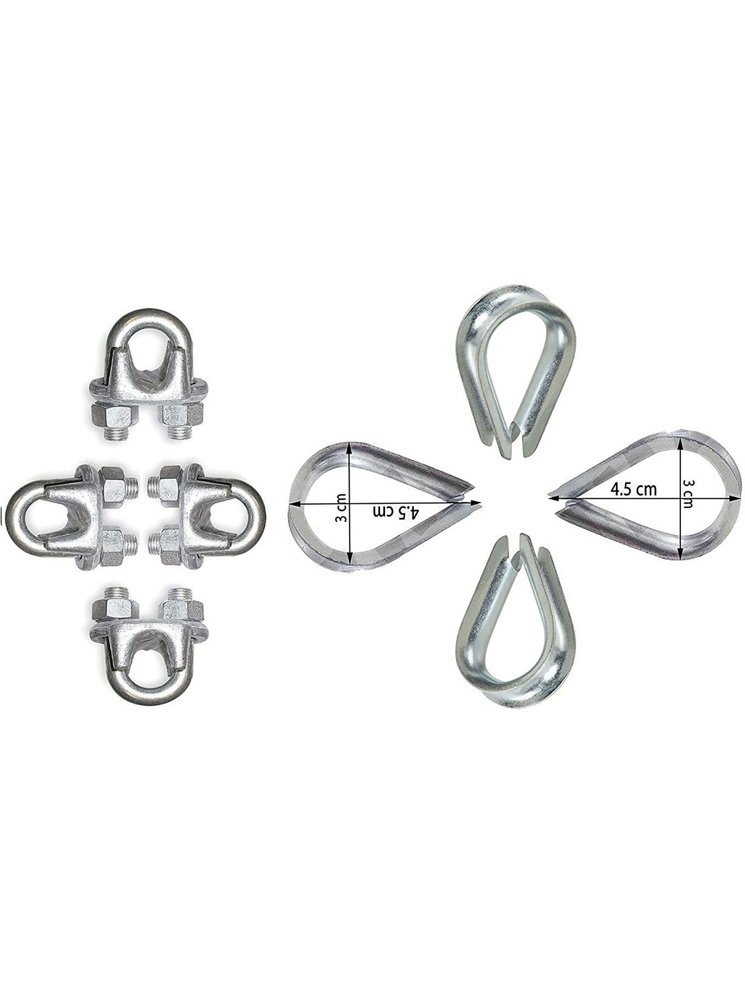 HackerX Men Pack Of 8 Machine Wire Lock With Gym Machine Wire Cable Rope