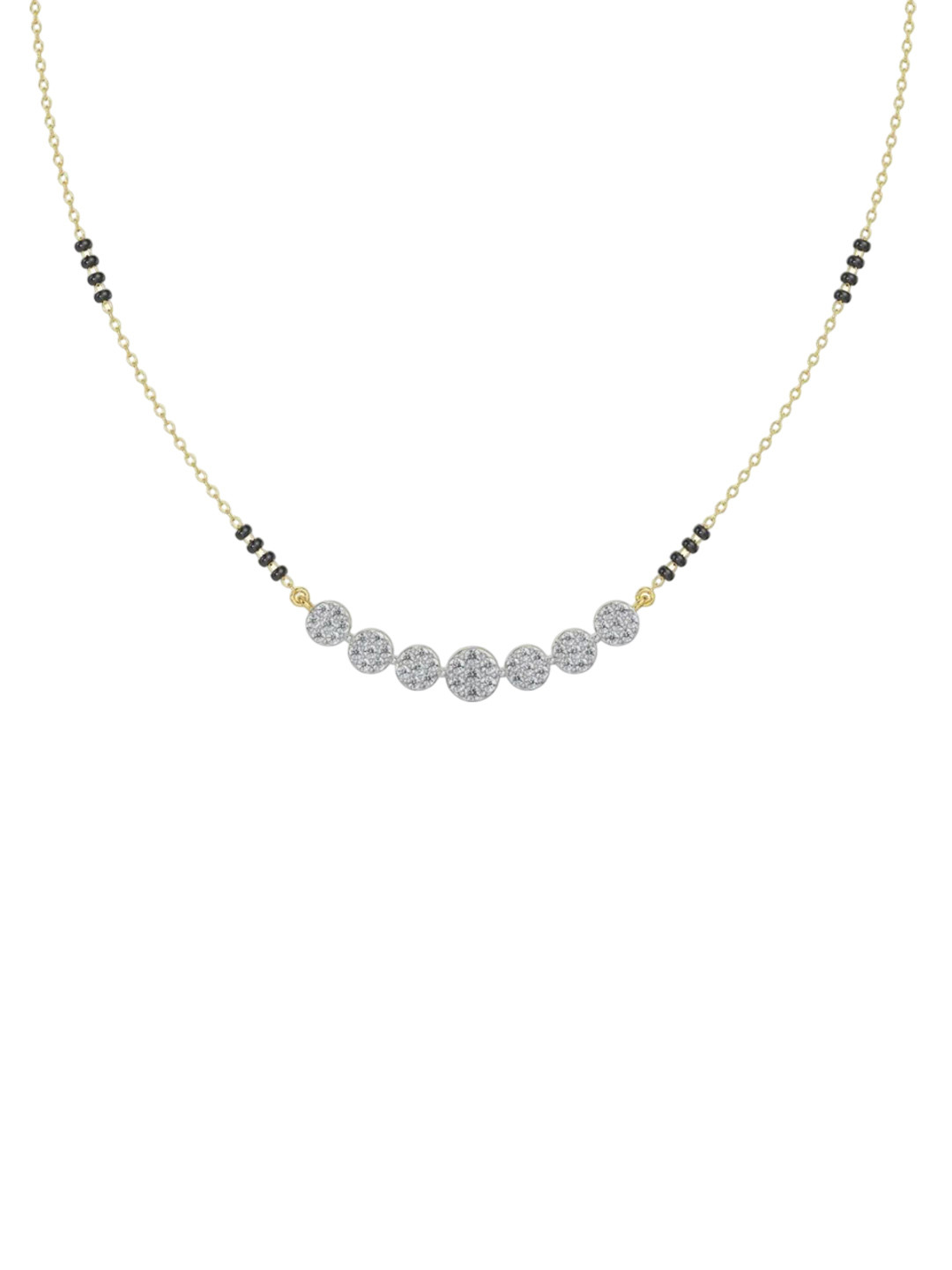 Emori Pihu Lab Diamond in 14KT Gold Mangalsutra