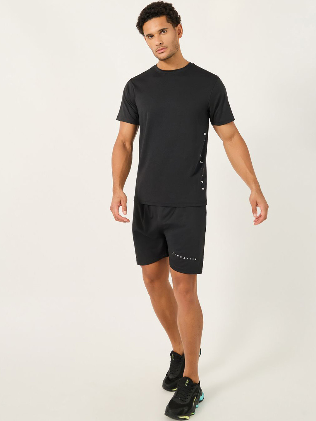 Styli Training Textured Tee and Shorts Set