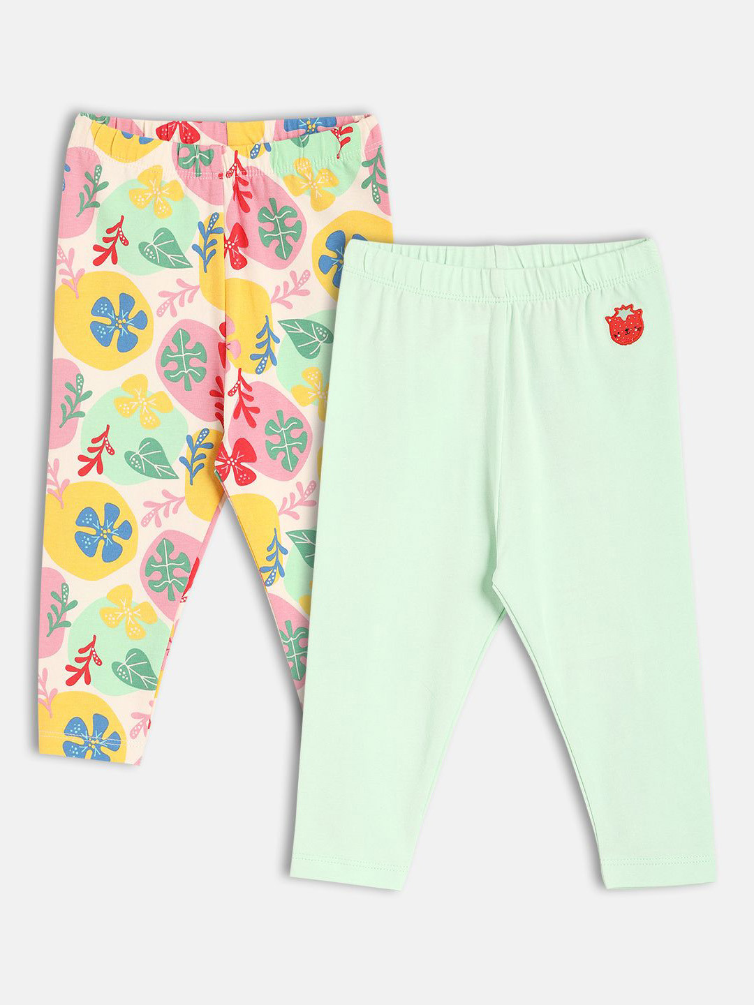 MINI KLUB Girls Pack Of 2 Printed Leggings
