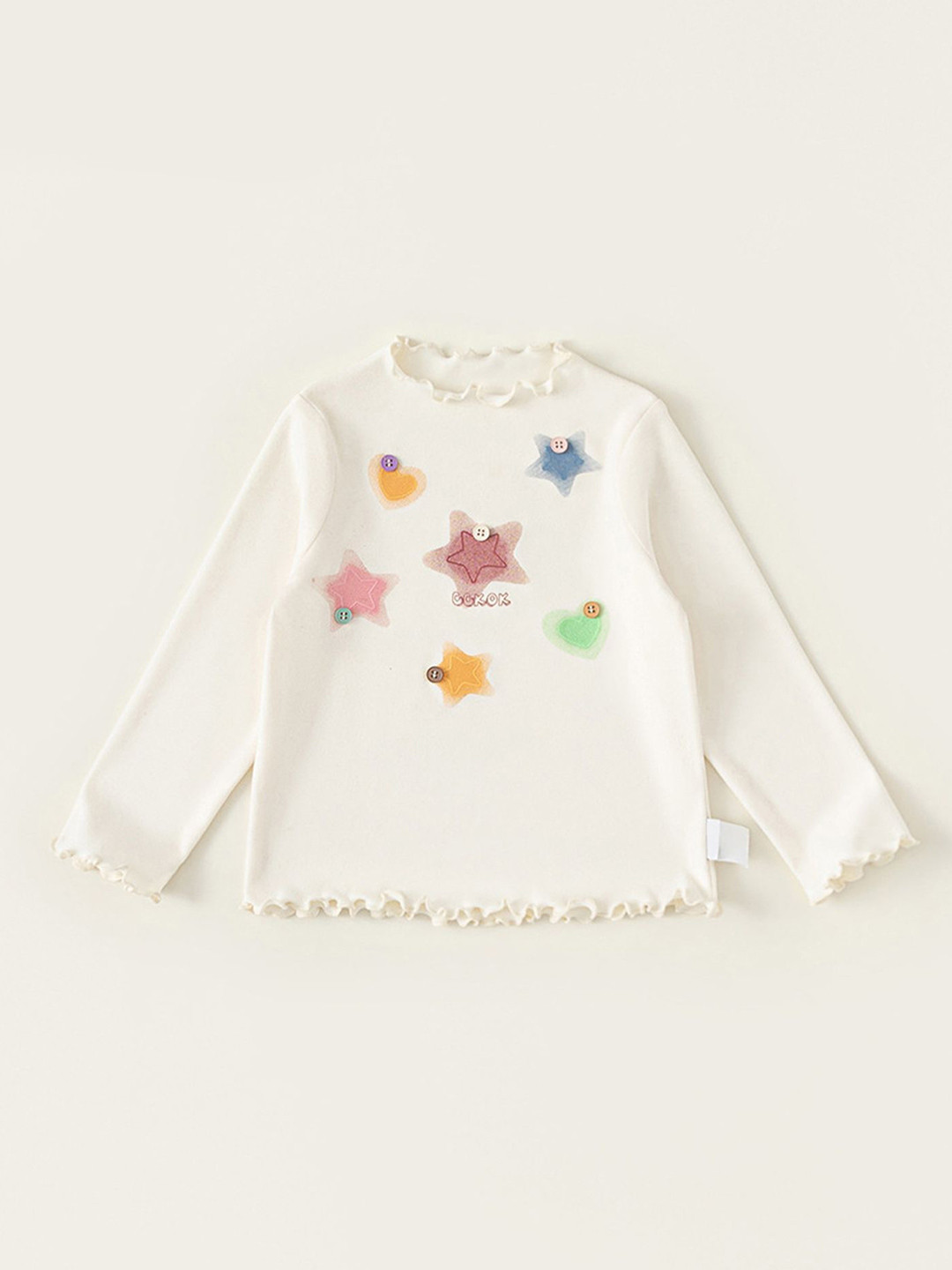 LULU & SKY Girl Printed Round Neck Long Sleeves Top