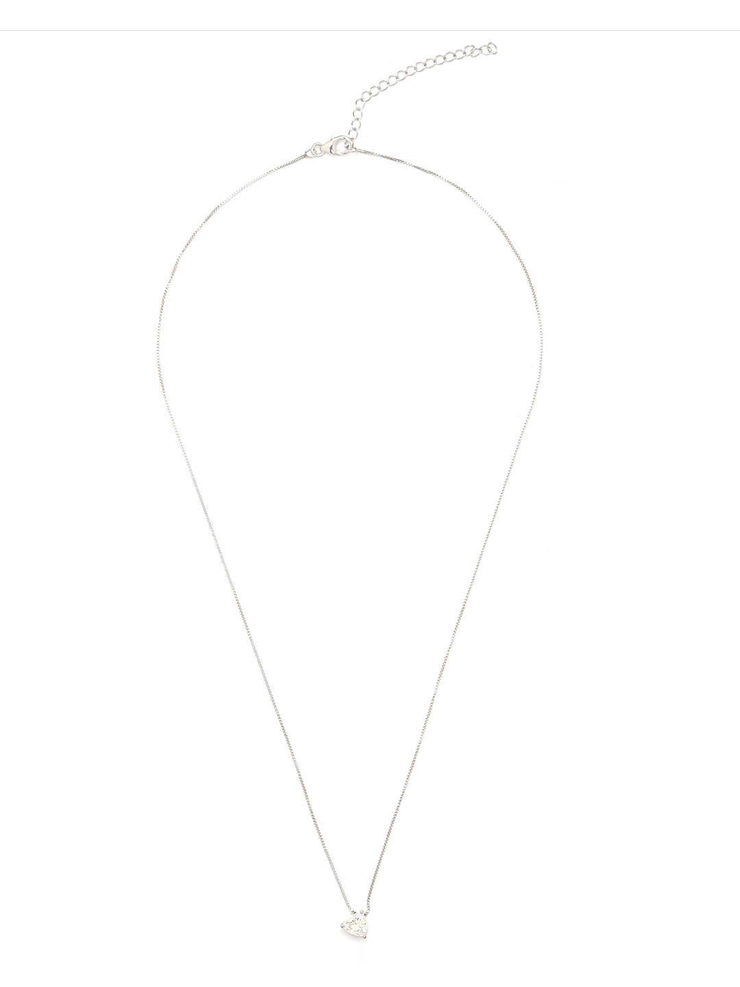 ISHI New York 925 Sterling Silver Trillion Shape CZ Necklace