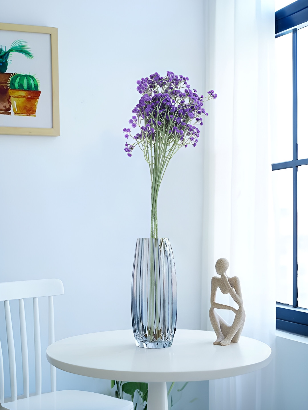 LITVERSE Purple 5 Pieces Gladiolus Artificial Flower