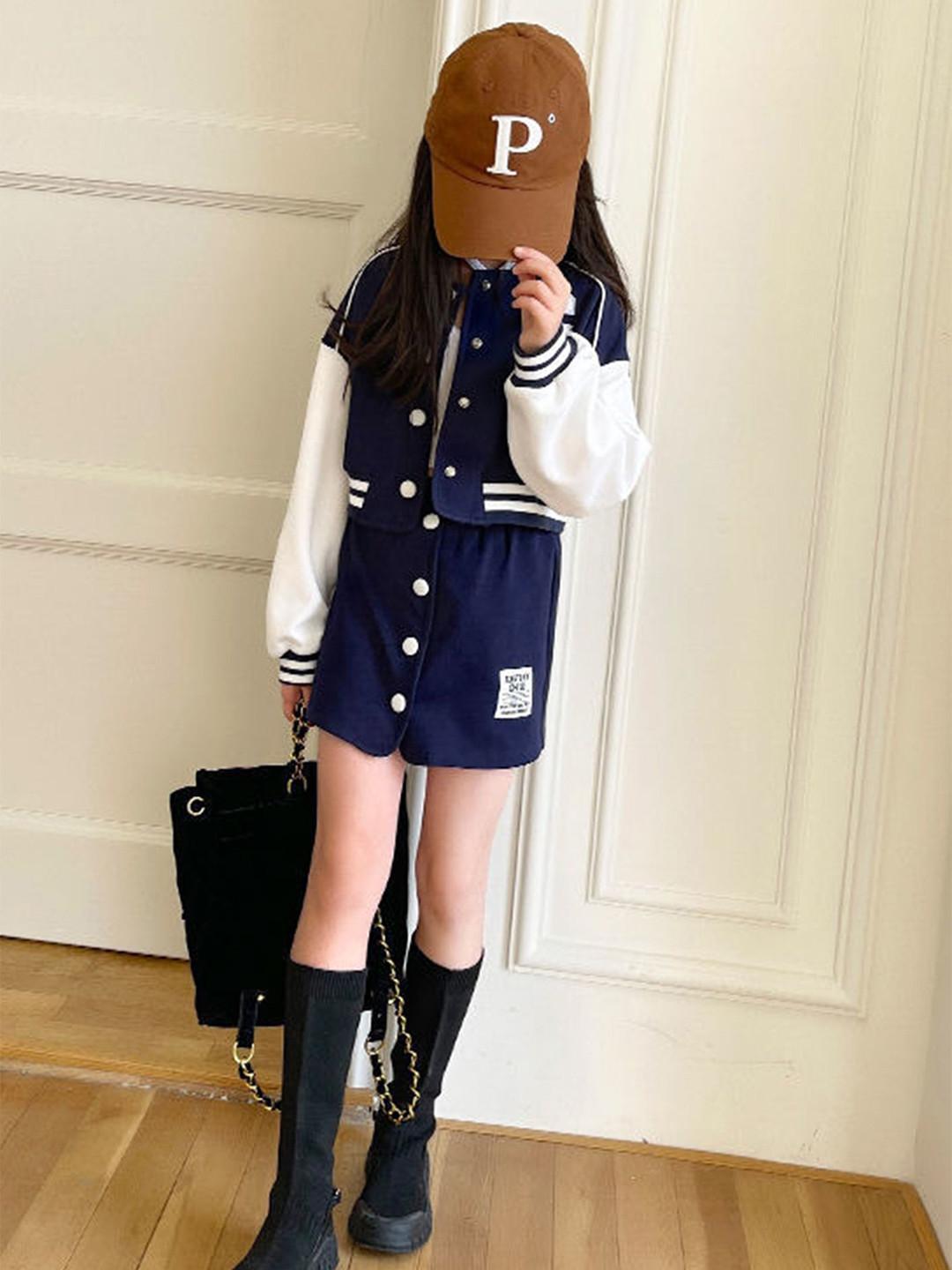 LULU & SKY Girls Printed Long Sleeves Jacket With Skirt