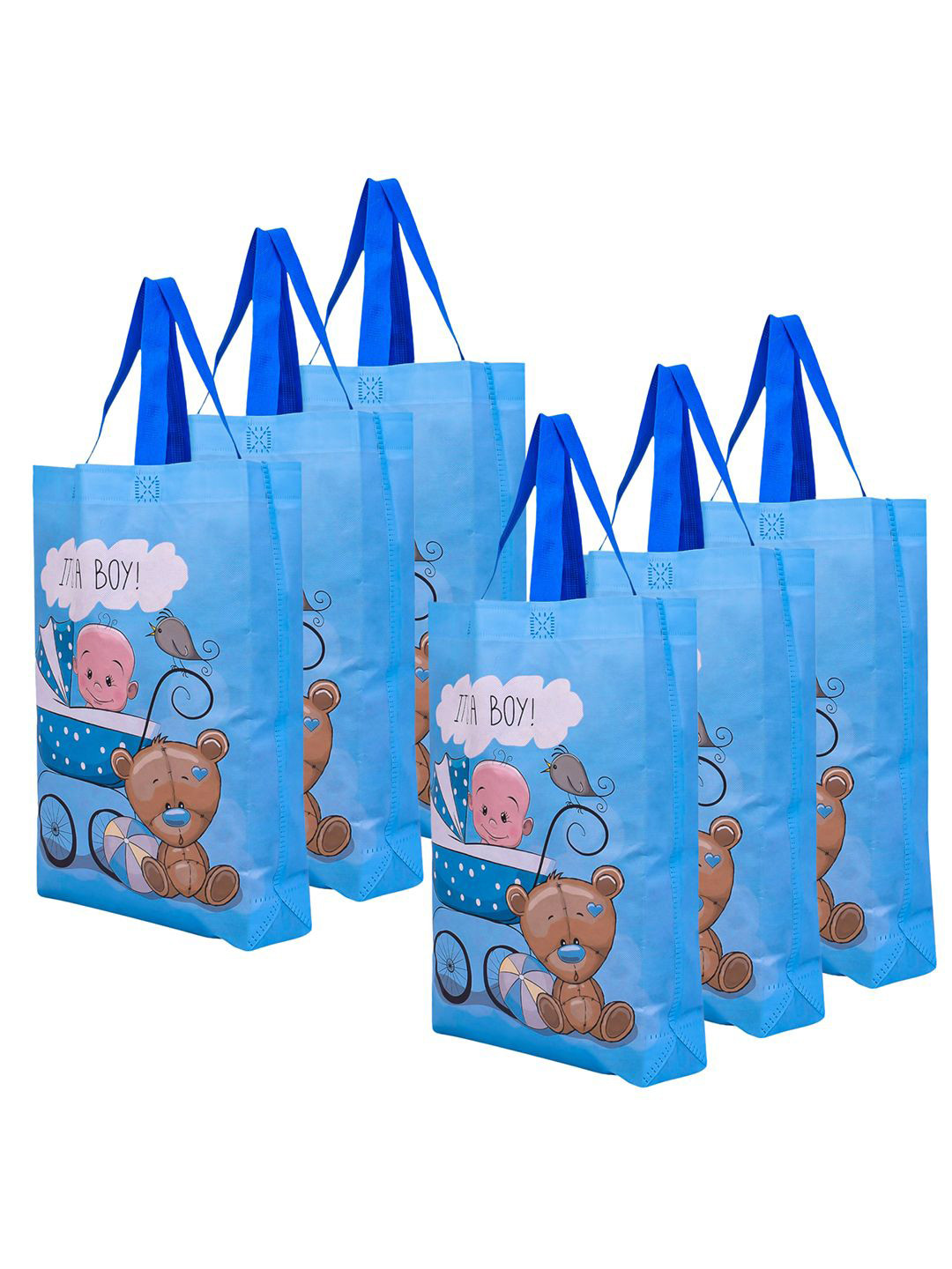 Kuber Industries Unisex Pack Of 6 Graphic Printed Lunch Bag