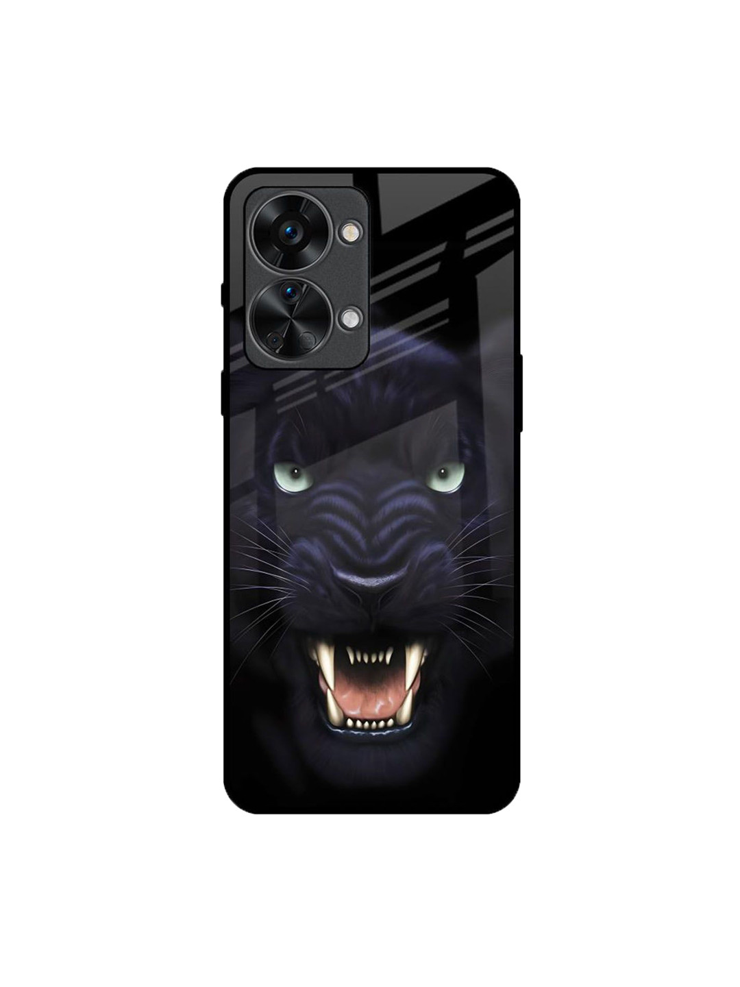 QRIOH Angry Black Leopard Printed Oneplus Nord 2T Back Case
