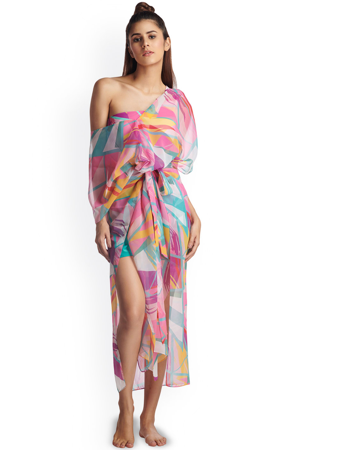 KAI RESORTWEAR Women Printed Seamless Kaftan Coverup Dress