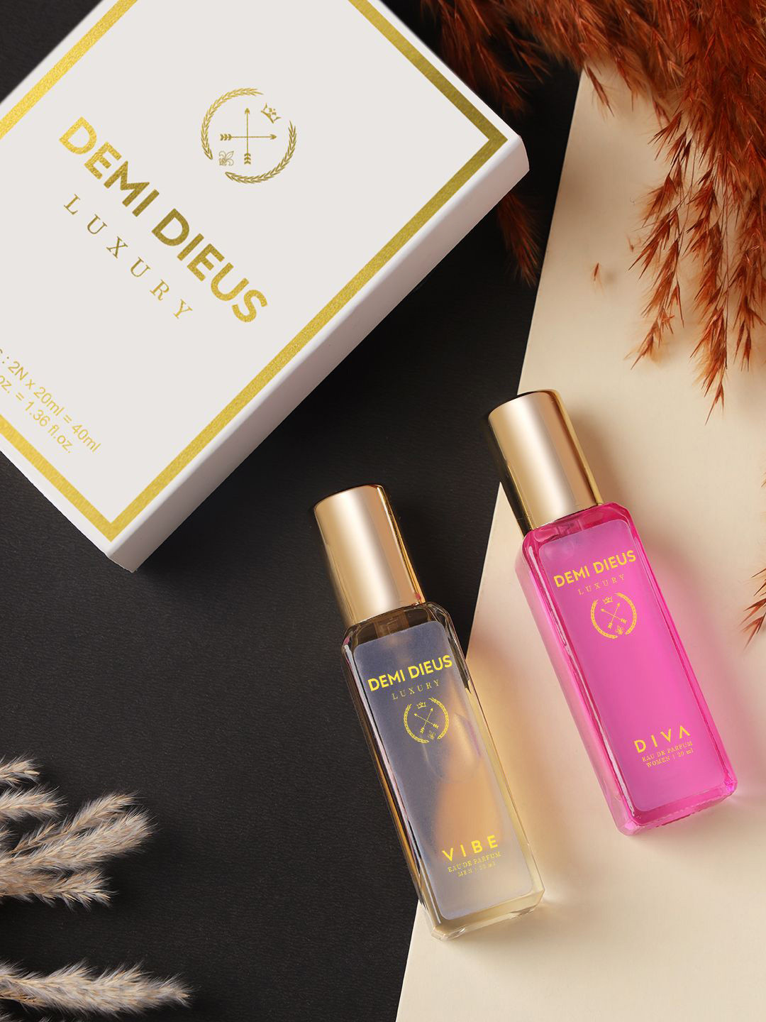 DEMI DIEUS Set Of 2 Diva & Vibe Long Lasting Eau De Parfum - 20 ml Each
