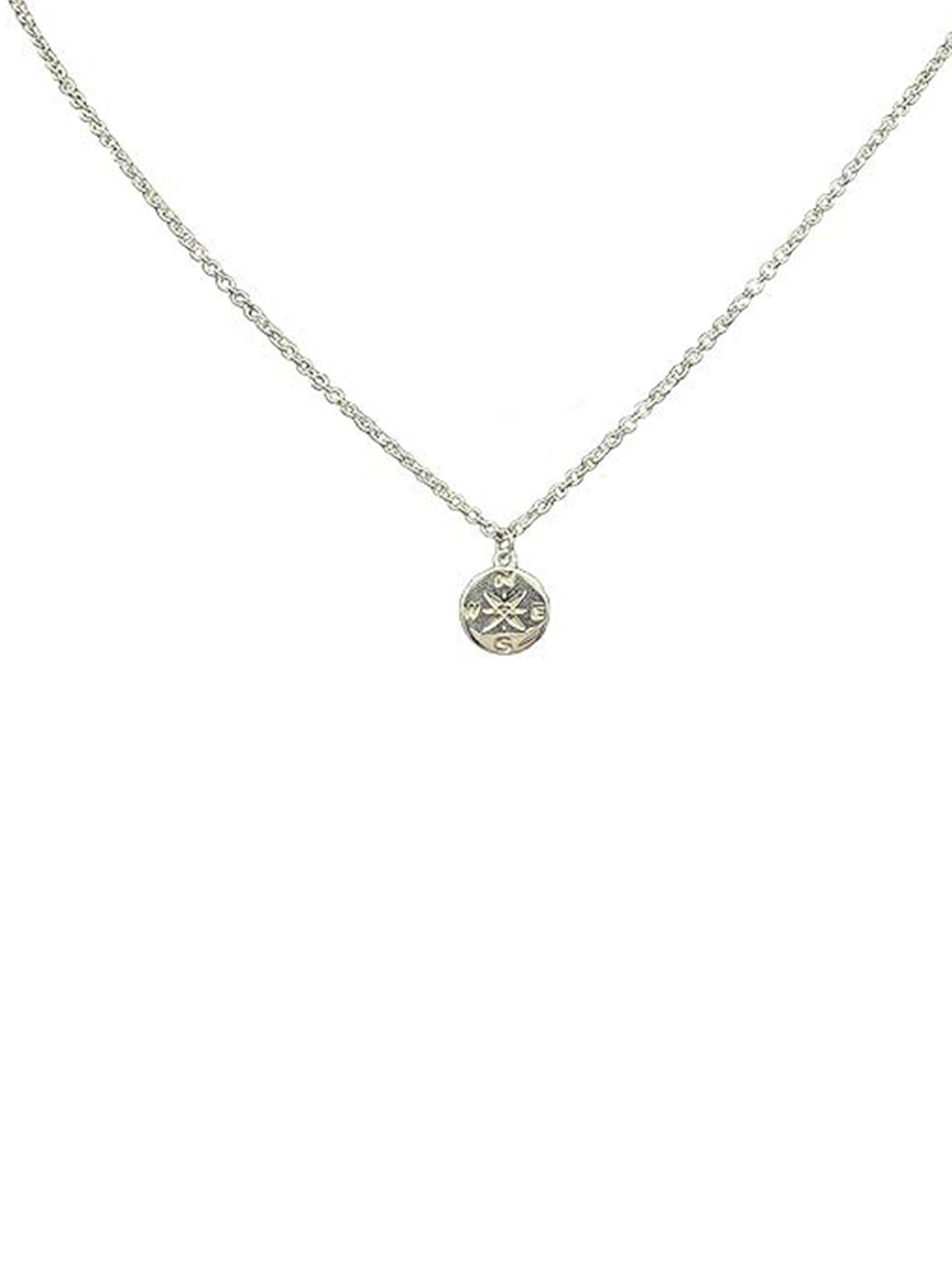 ISHI New York Rhodium Plated Silver Wanderlust Pendant Necklace