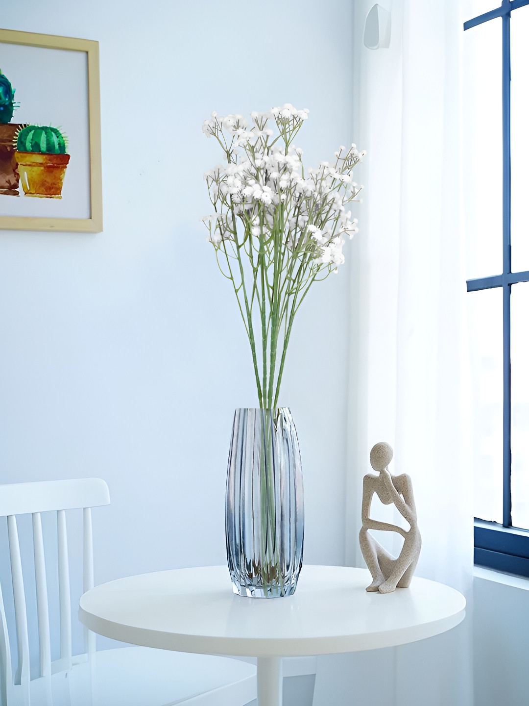 LITVERSE White 5 Pieces Gladiolus Artificial Flower