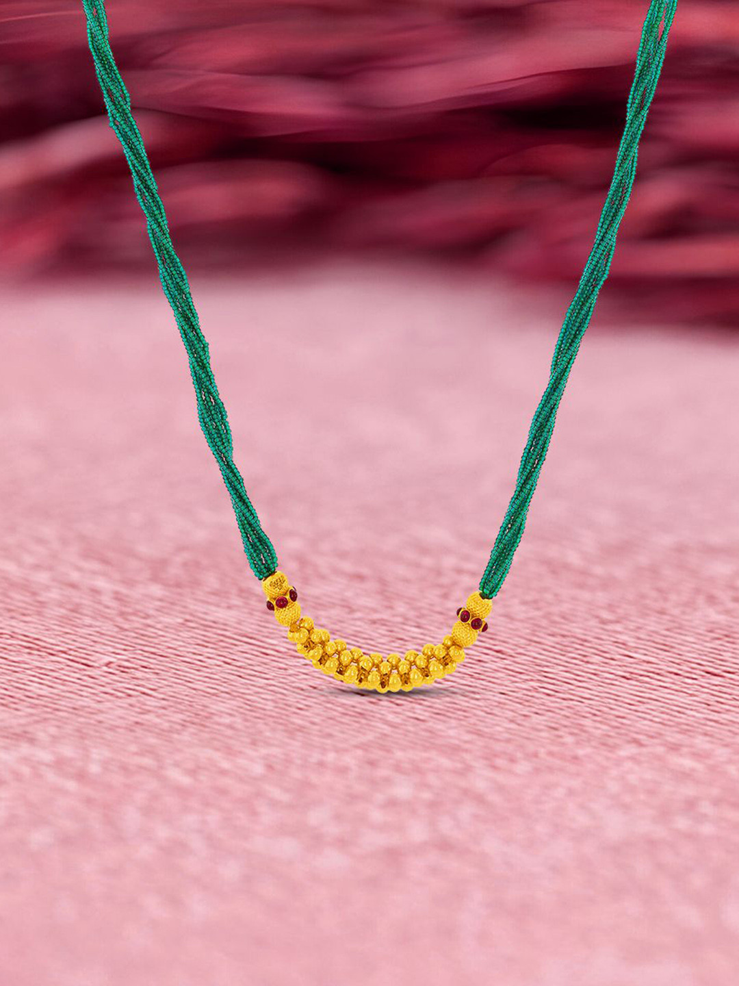 WHP JEWELLERS Women 22 KT Gold Beaded Necklace2.15gm