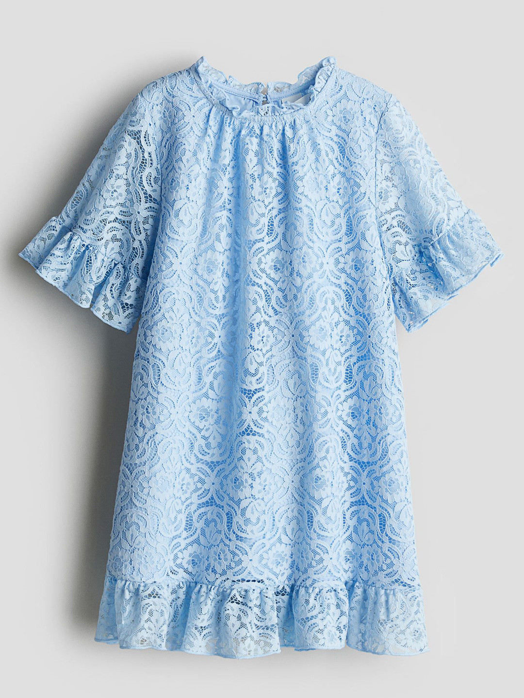 H&M Frill-Trimmed Lace Dress
