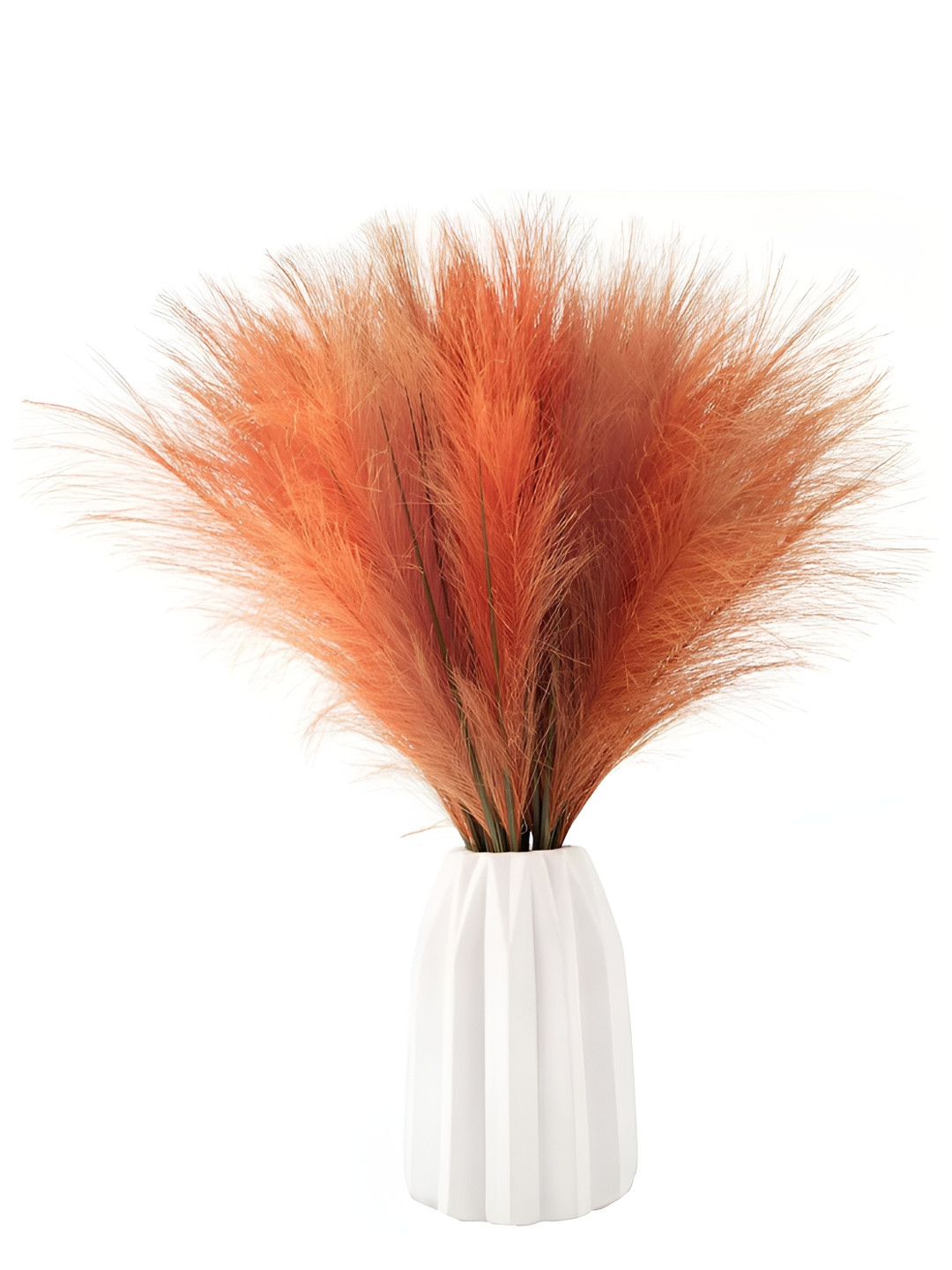 LITVERSE Brown 5 Pieces Pampas Grass Artificial Flower