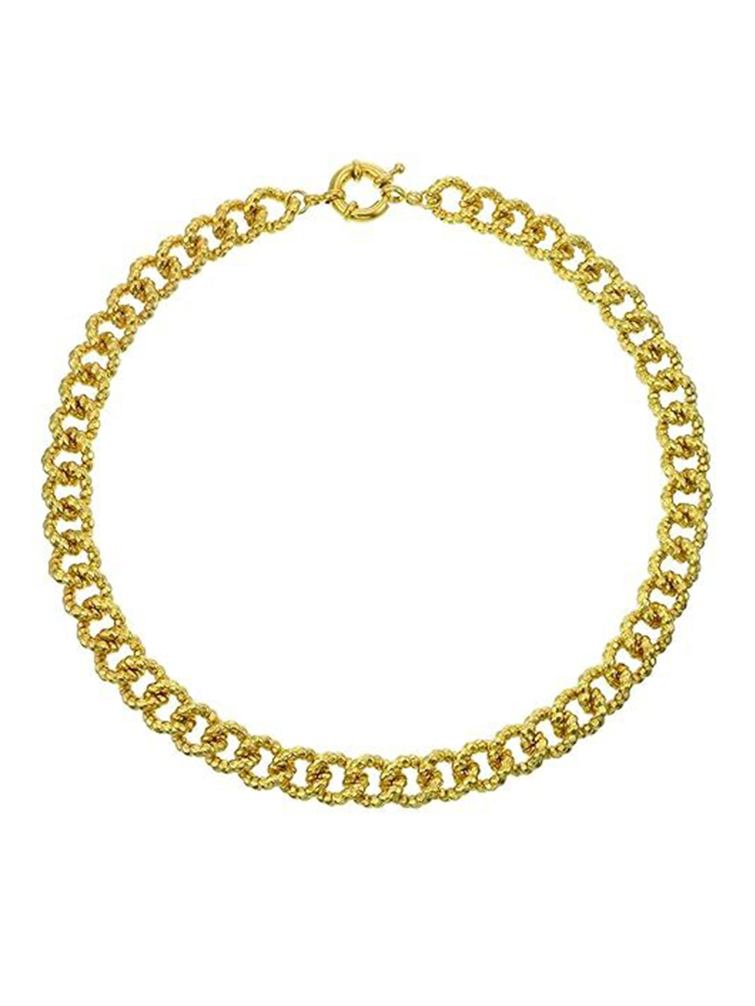 ISHI New York 18K Gold Plated Classic Golden Rope Link Necklace