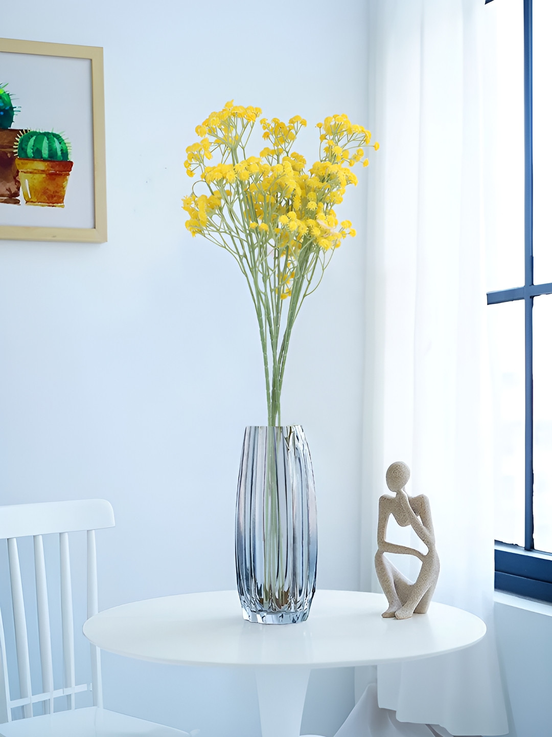 LITVERSE Yellow And Green 5 Pieces Gladiolus Artificial Flower