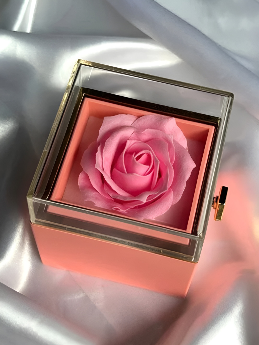 Giftii Pink & Peach-Color Rotating Jewelry Box