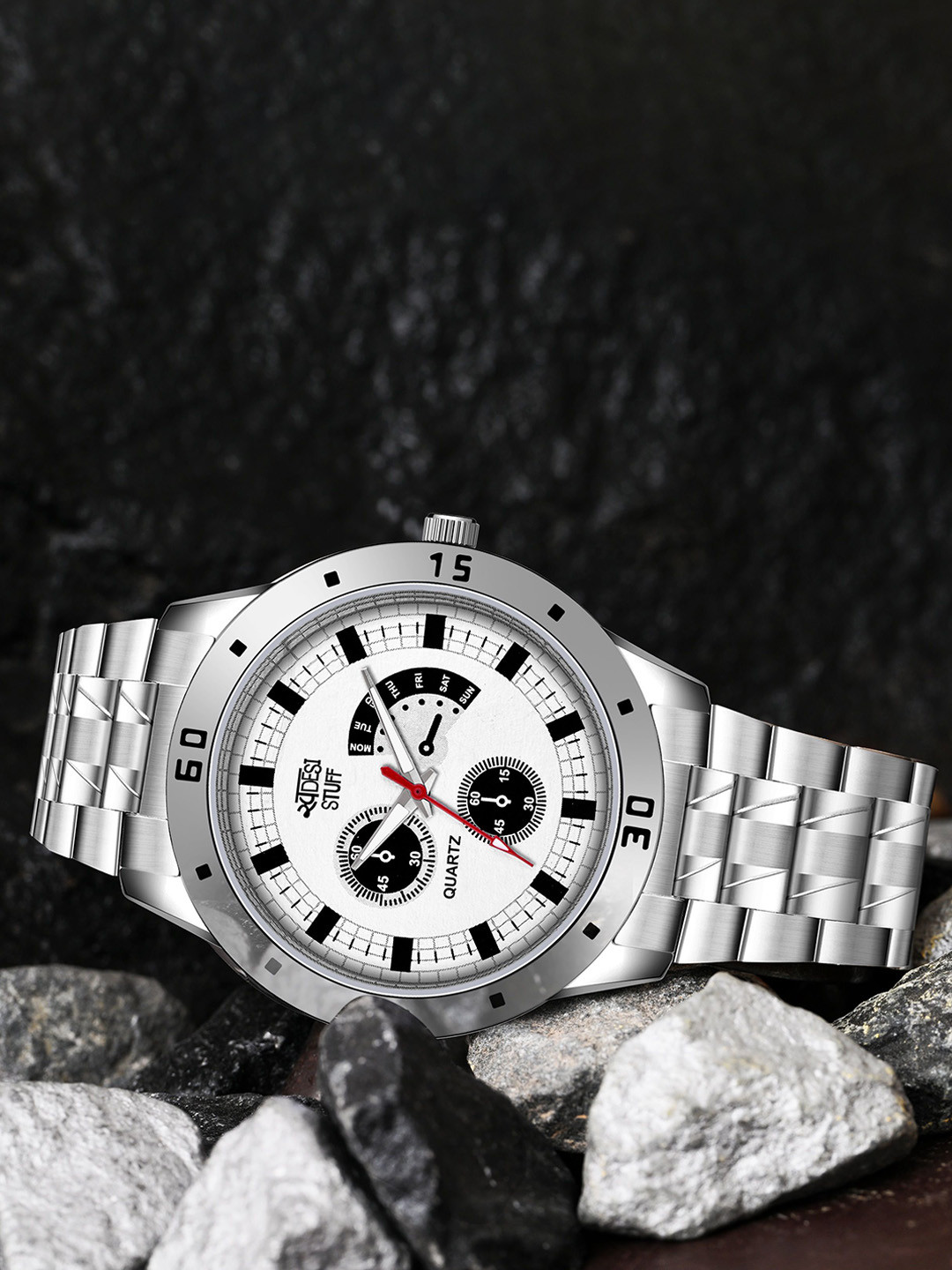 SWADESI STUFF Men Professional Dial & Bracelet Style Straps Analogue Watch AVEO GREY 18