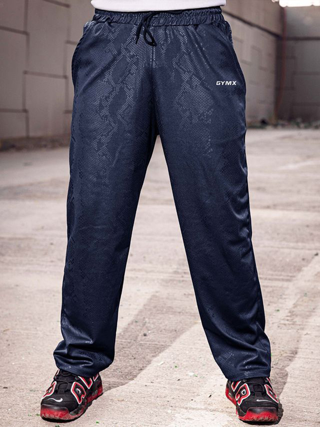GYMX Men Solid Regular Fit Mid Rise Track Pants