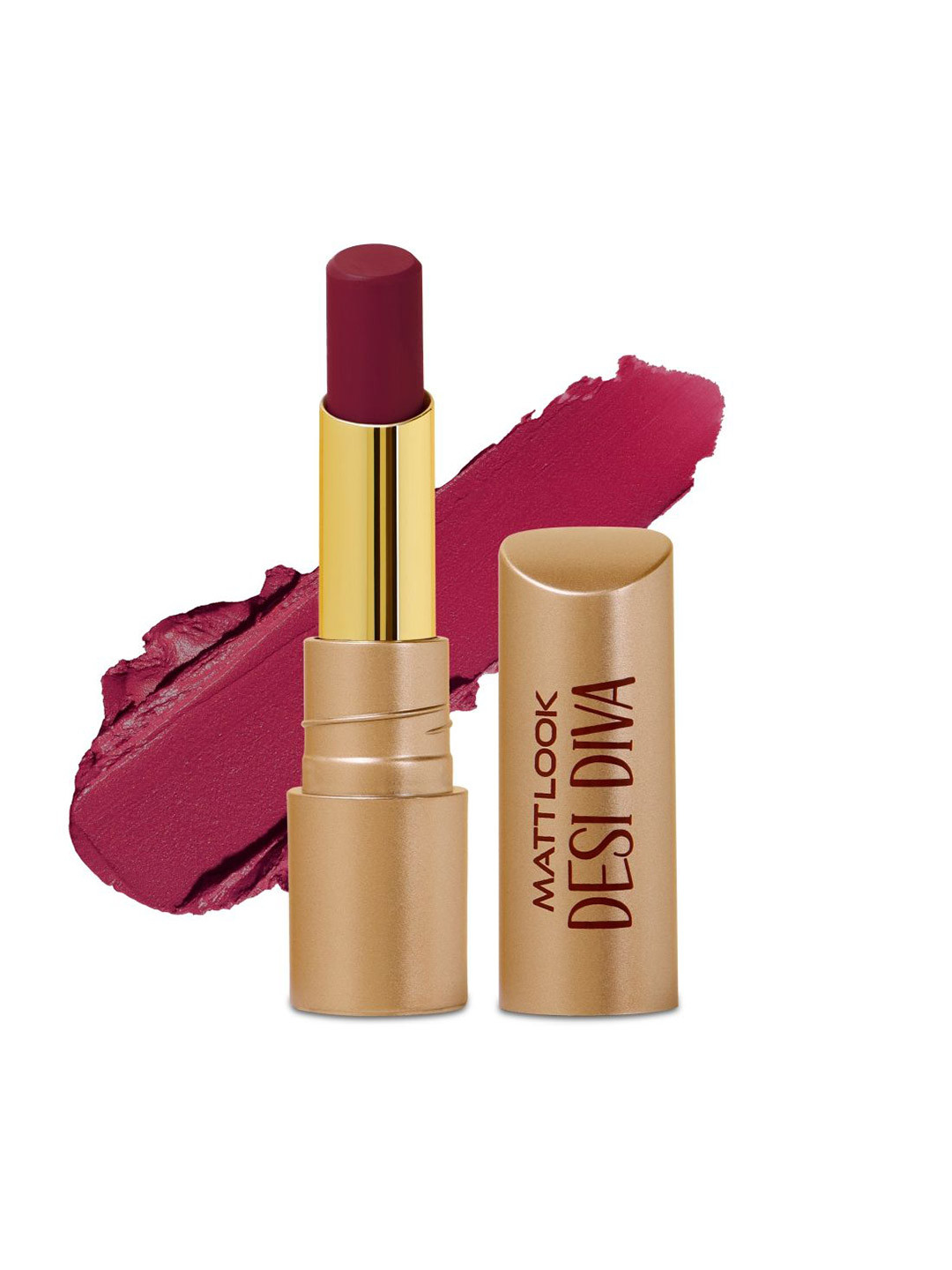 MATTLOOK Desi Diva HD Matte Lipstick Enriched With Hyaluronic Acid- 3.8 g - Berry Plum-14