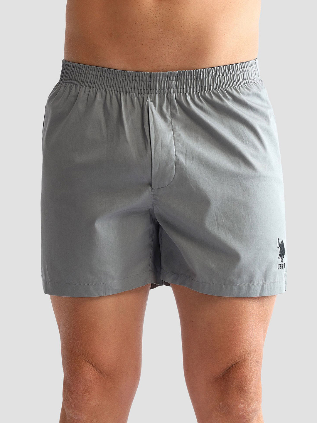 U.S. Polo Assn. Men Pure Cotton Inner Elastic Boxers With Pocket- OEX07-G01-PL