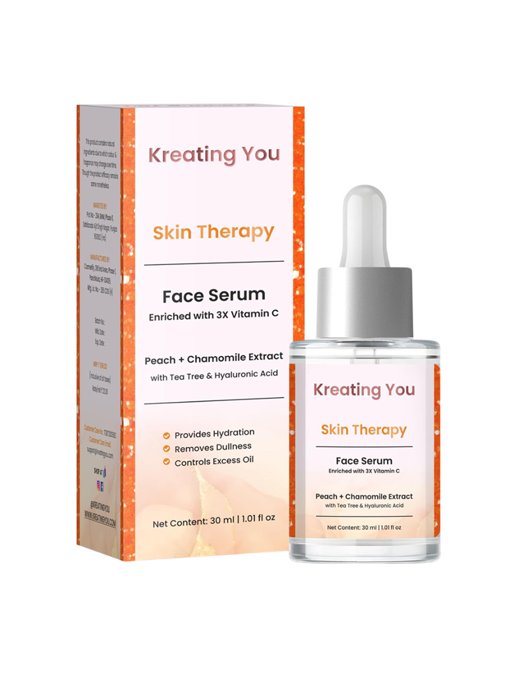 Kreating You 3X Vitamin C Dark Spot Reduction Skin Brightening Face Serum 30ml