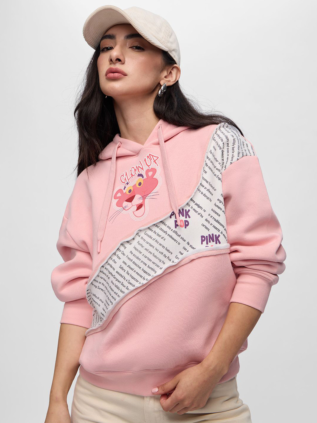 The Souled Store Women Pink Panther Pink Love Hoodies