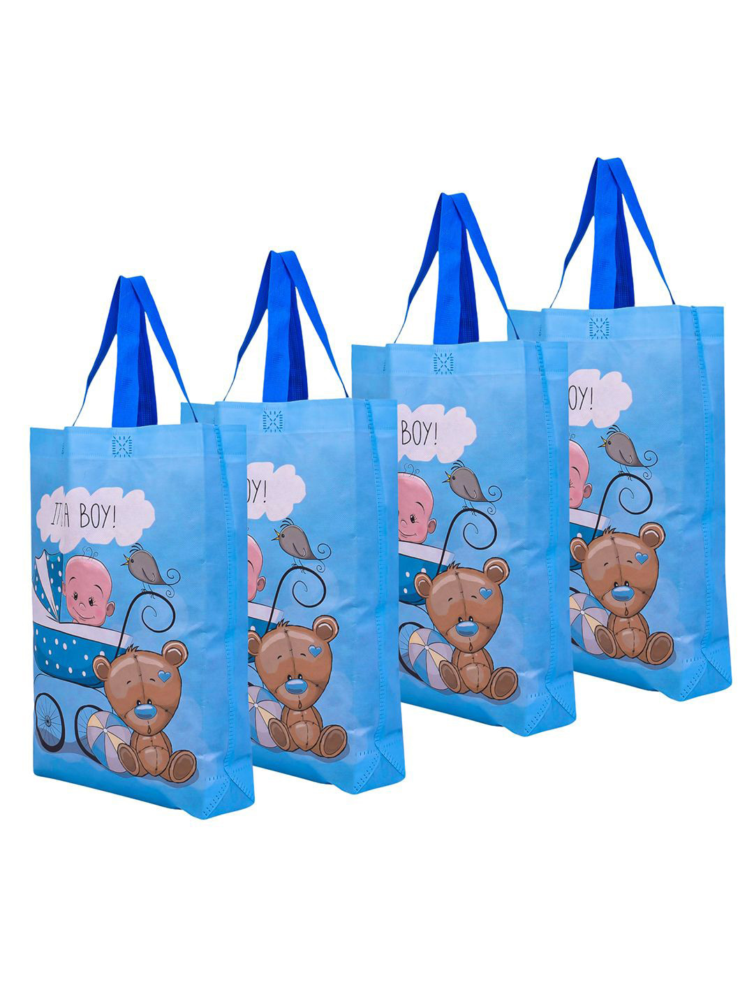 Kuber Industries Boys Pack of 4 Carry Bags for Gifts and Grocery