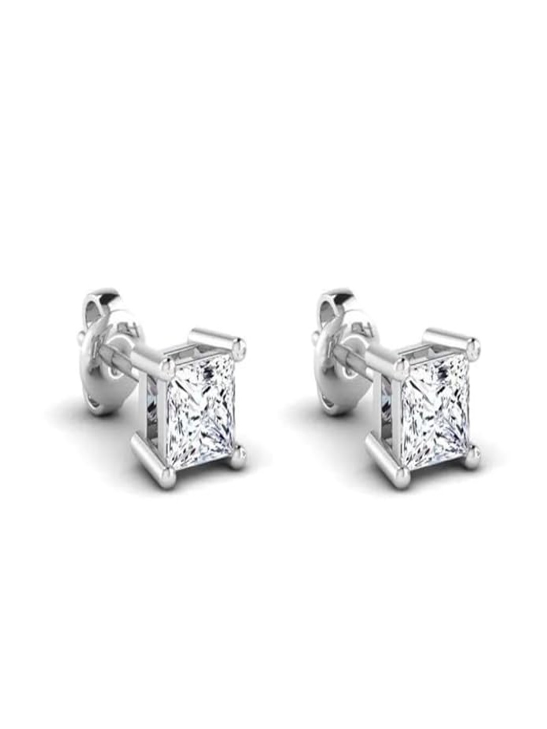 ISHI New York 925 Sterling Silver Galaxy Square CZ Studs