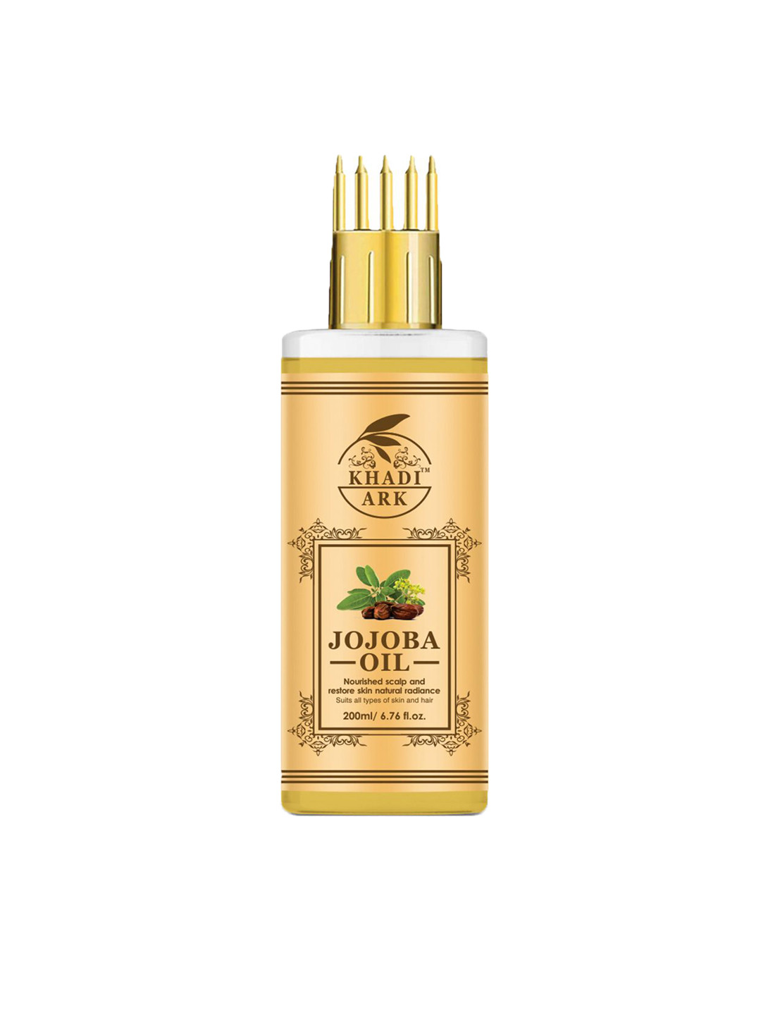 Khadi Ark Jojoba Oil For Skin & Hair For Nourished Scalp & Restore Skin Radiance - 200 ml