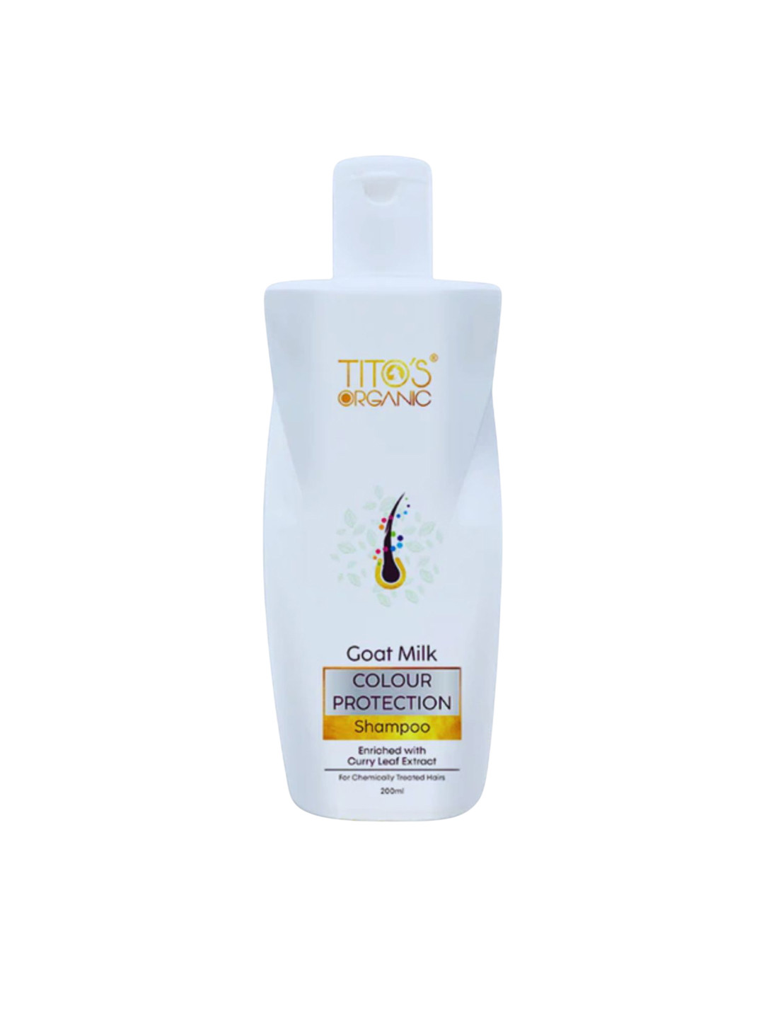 TITO'S ORGANIC Goat Milk Colour Protection Shampoo Enriched With Curry Leaf - 200 ml