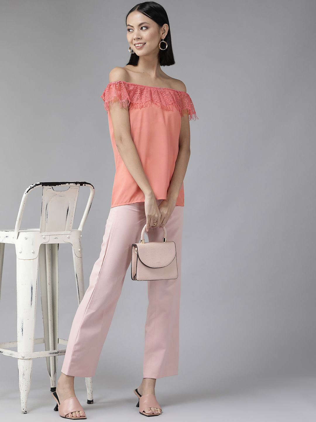 CORSICA Women Off-Shoulder Flutter Sleeves Bardot Top