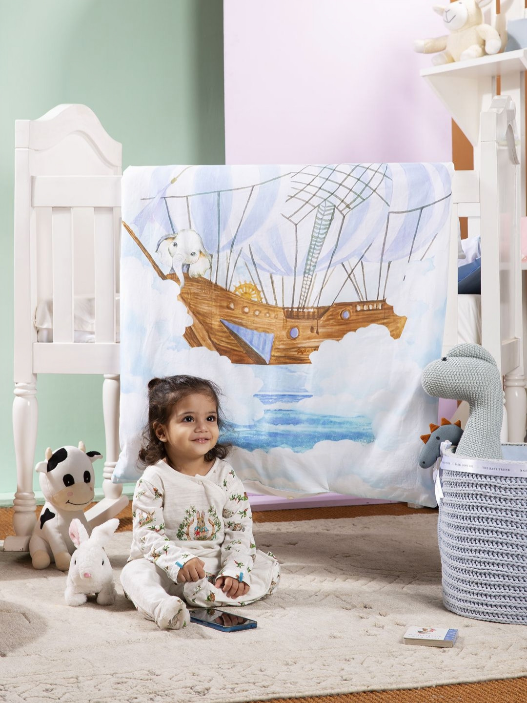 THE BABY TRUNK Printed 210 GSM Egyptian Cotton AC Room Kids Comforter
