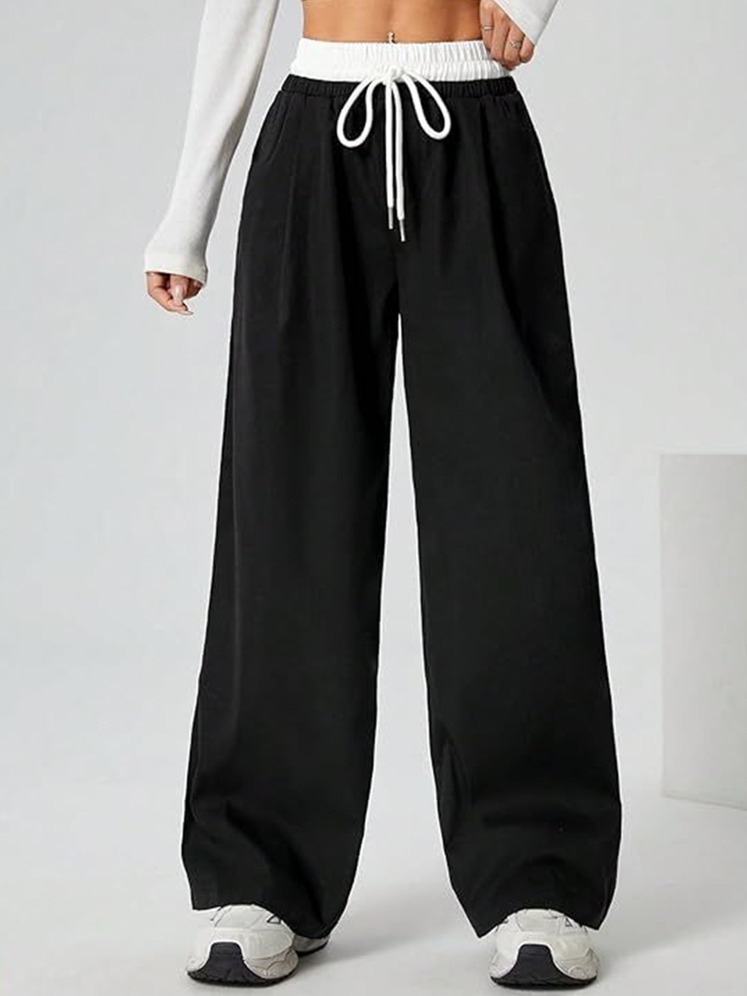 dockstreet Women Pure Cotton Relaxed-Fit Track Pants