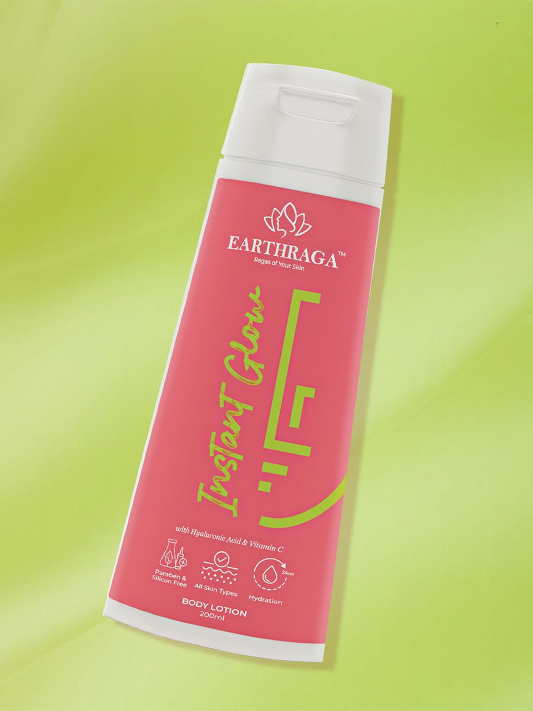 Earthraga Instant Glow Body Lotion With Hyaluronics Acid And Vitamin C - 200 ml