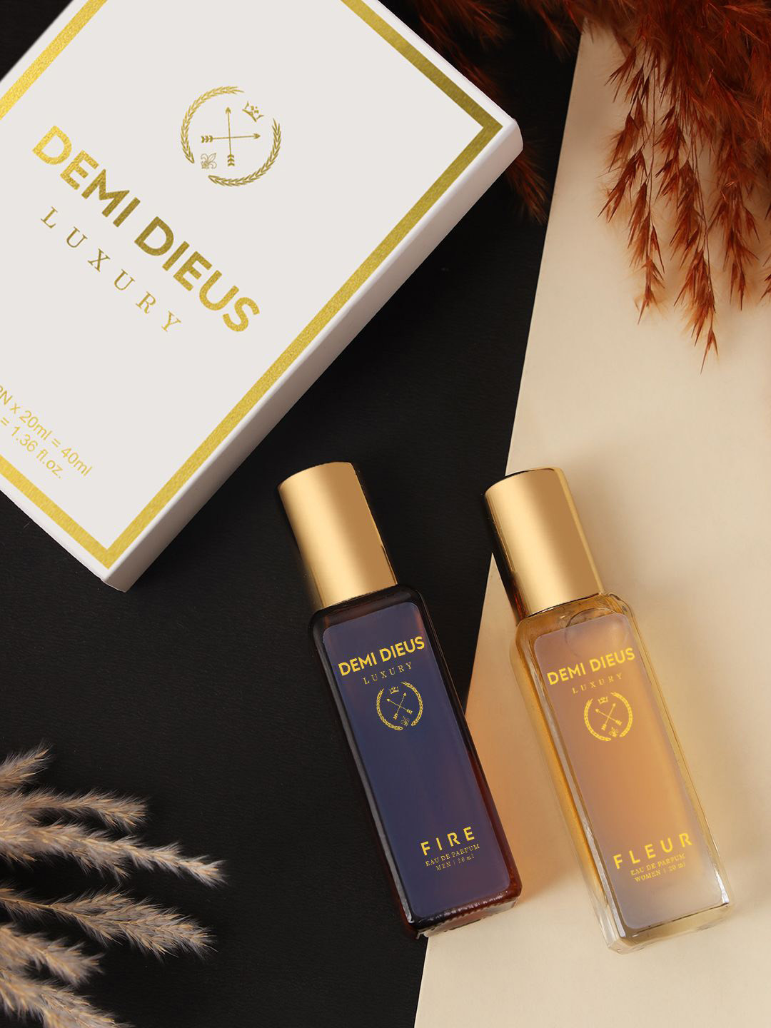 DEMI DIEUS Set Of 2 Fleur & Fire Long Lasting Eau De Parfum - 20 ml Each