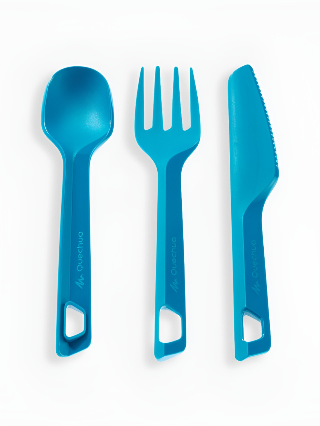 Decathlon QUECHUA - Blue 3 Pieces Plastic Cutlery