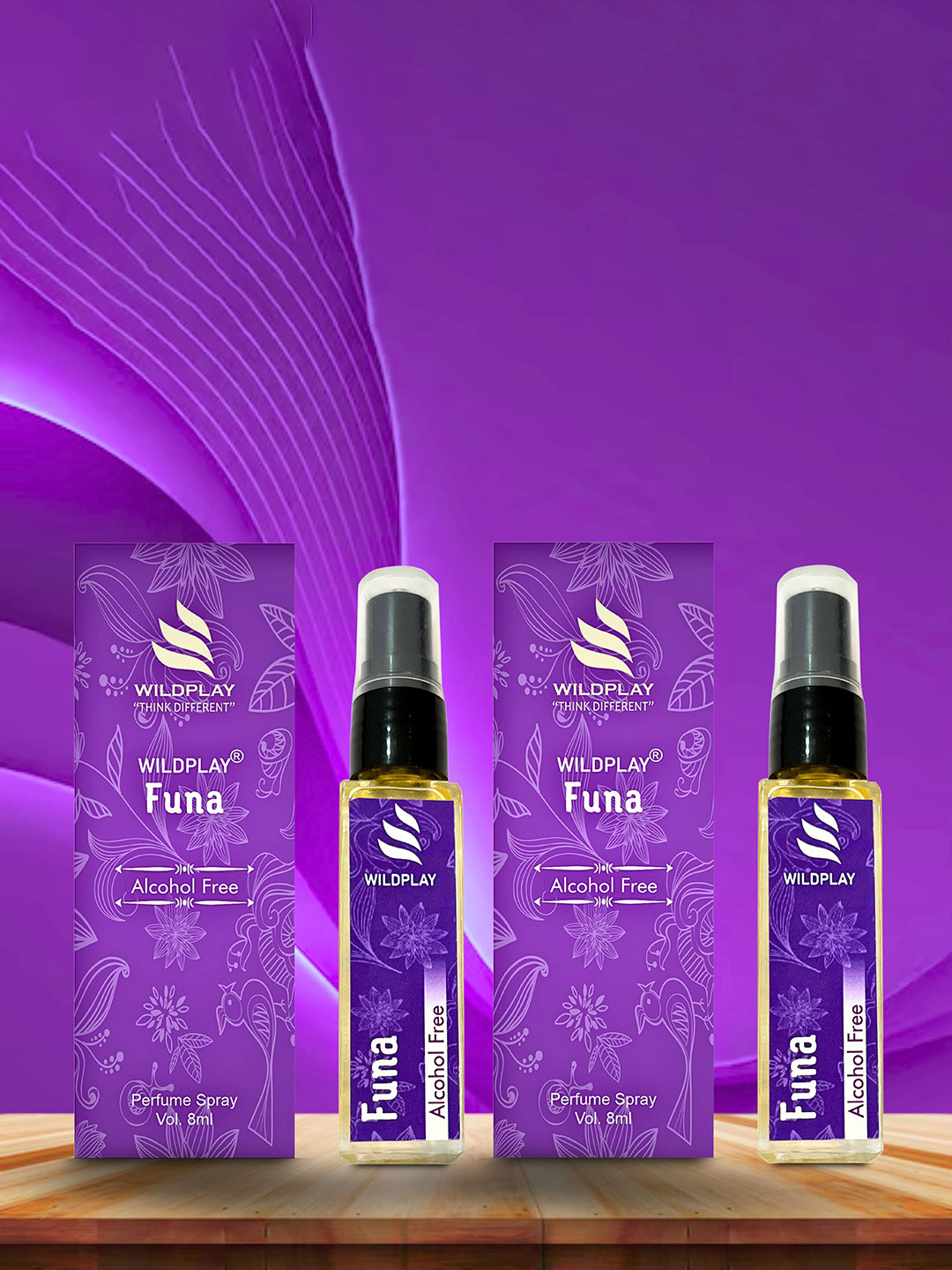WILDPLAY Set Of 2 Funa Alcohol Free Perfume Spray - 8 ml Each