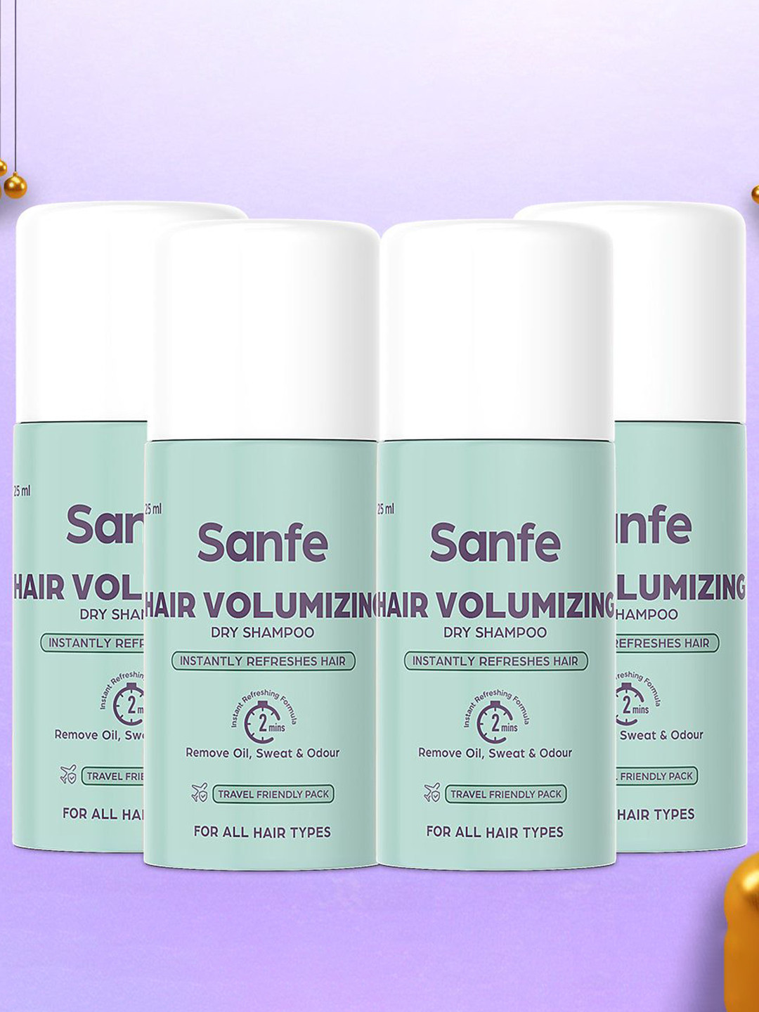 Sanfe Set Of 4 Hair Volumizing Dry Shampoo - 25 ml Each