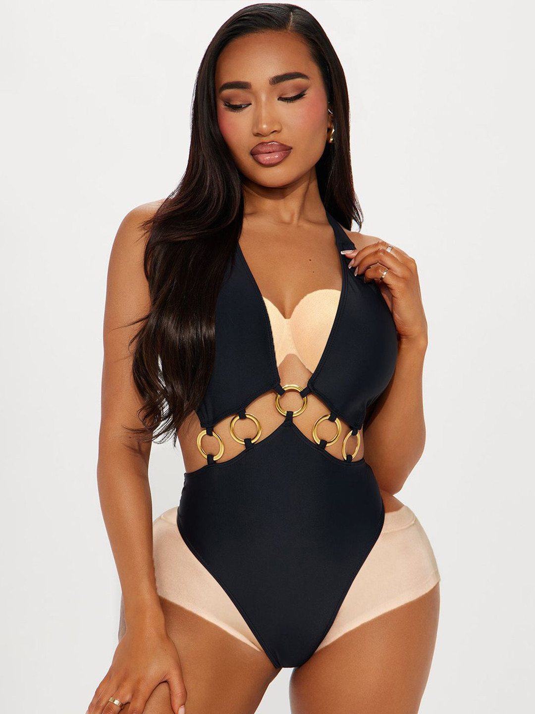 KRENOZ Women Fling O Ring Cutout Bodysuits