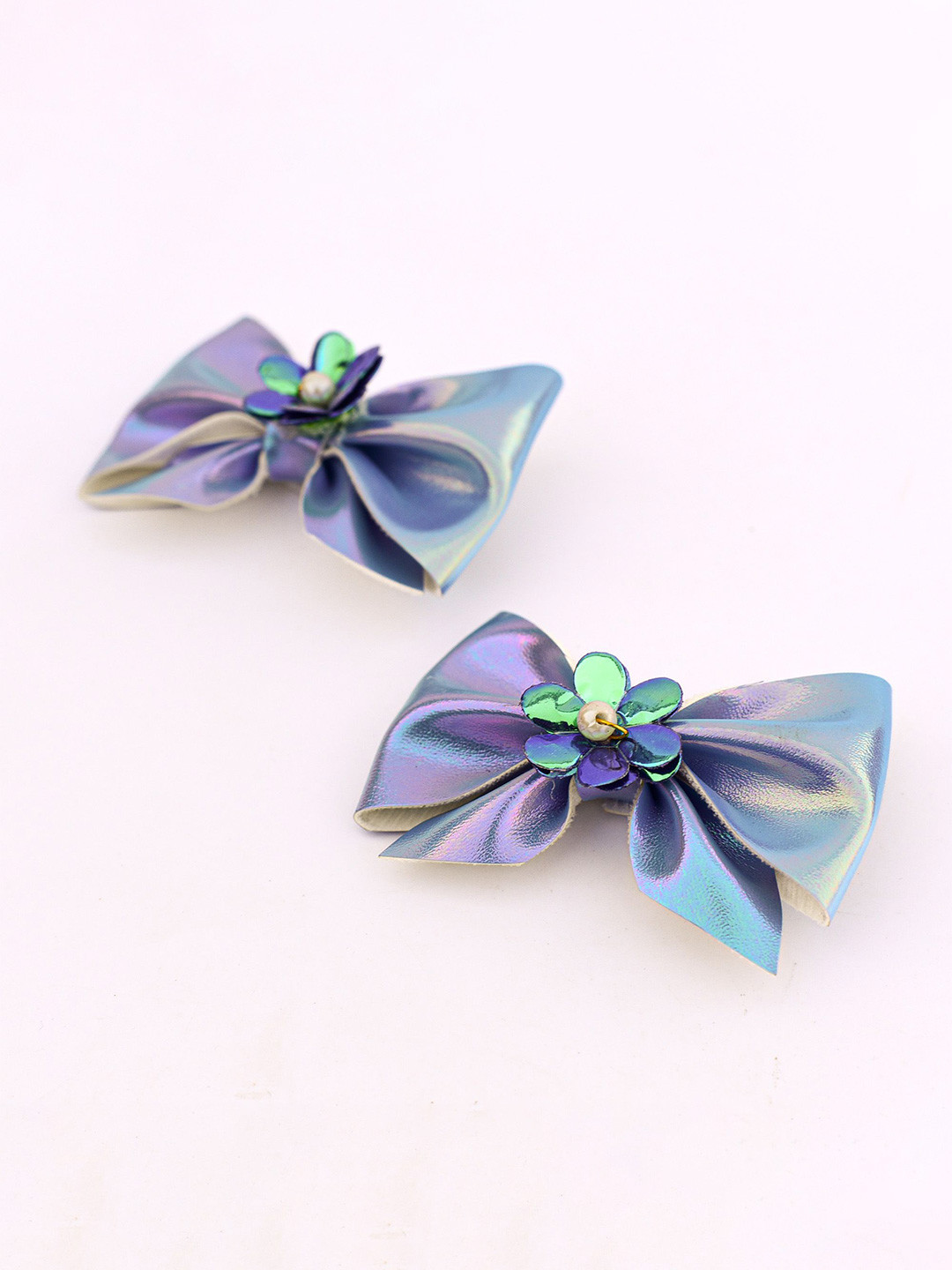Daizy Girls Set Of 2 Shimmer Bow Hair Clip_Sky Blue