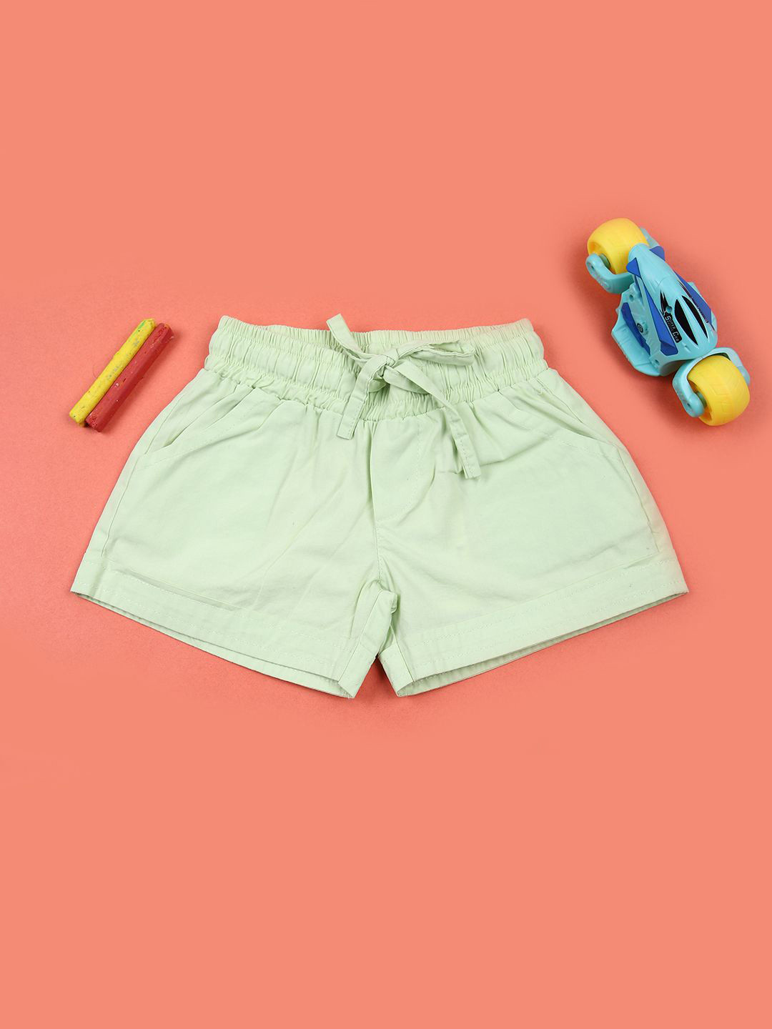 V-Mart Girls Solid Poplin Shorts