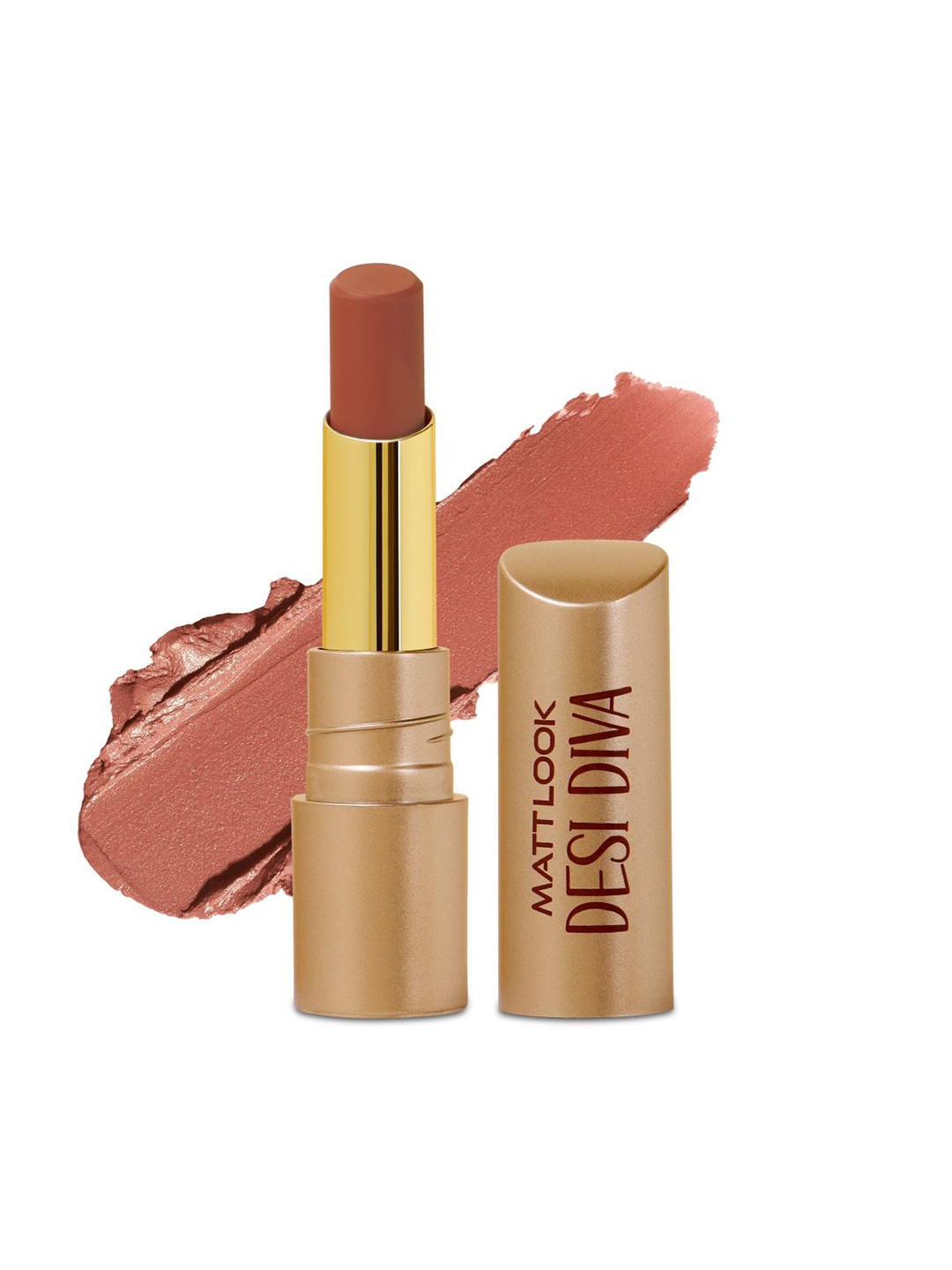 MATTLOOK Desi Diva HD Matte Lipstick Enriched With Hyaluronic Acid-3.8 g -Natural Beige-24
