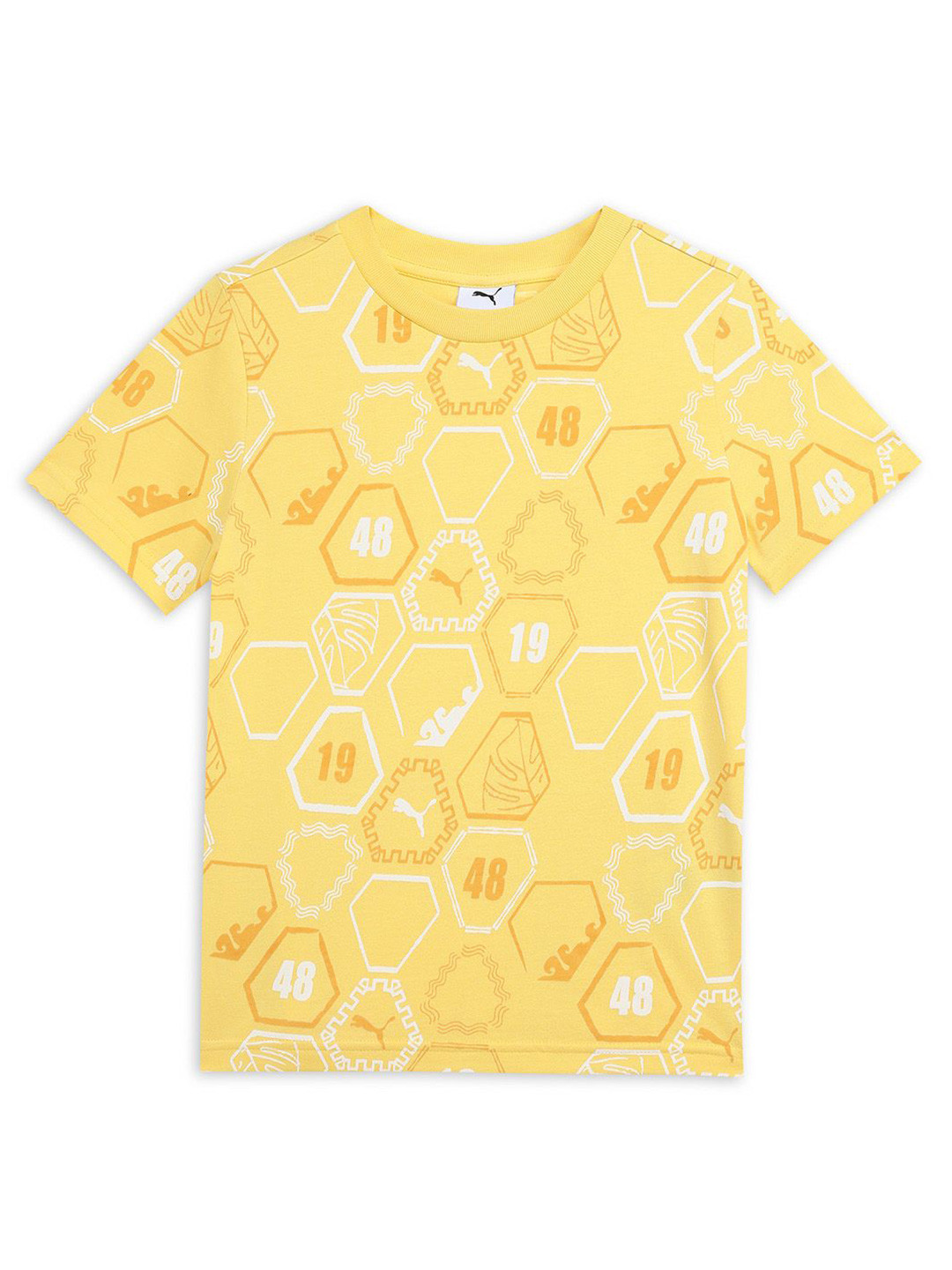 Puma Premium Ess Aop Printed Pure Cotton Short Sleeve T-Shirt