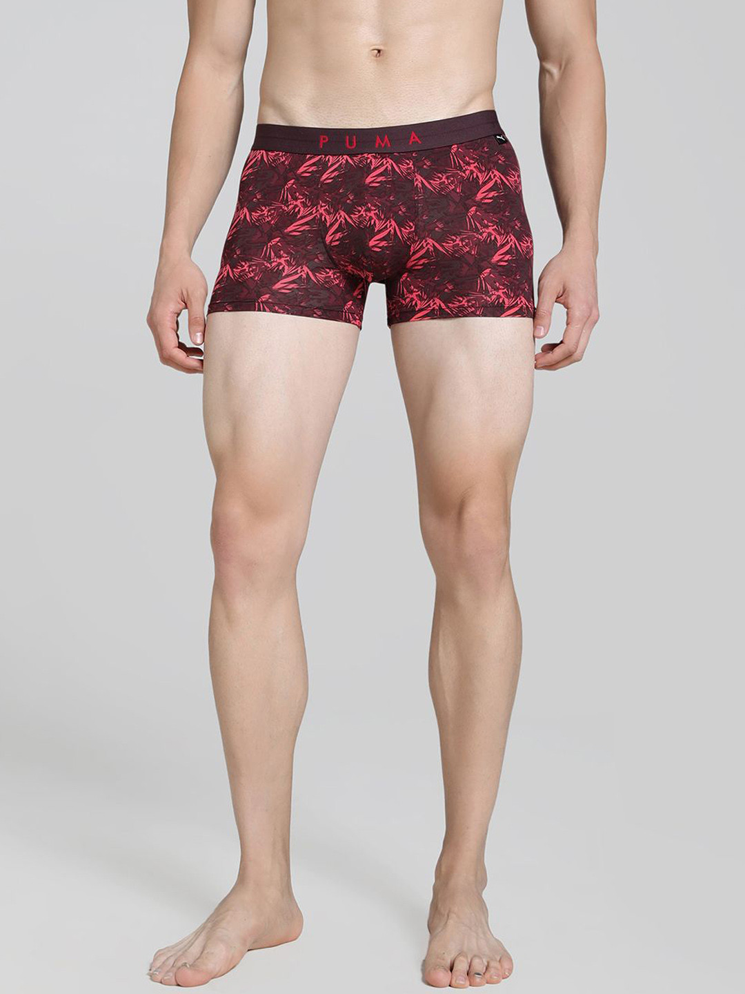 Puma Printed Mid Rise Trunk 68842102-Vineyard Wine-Fudge-Urban Red