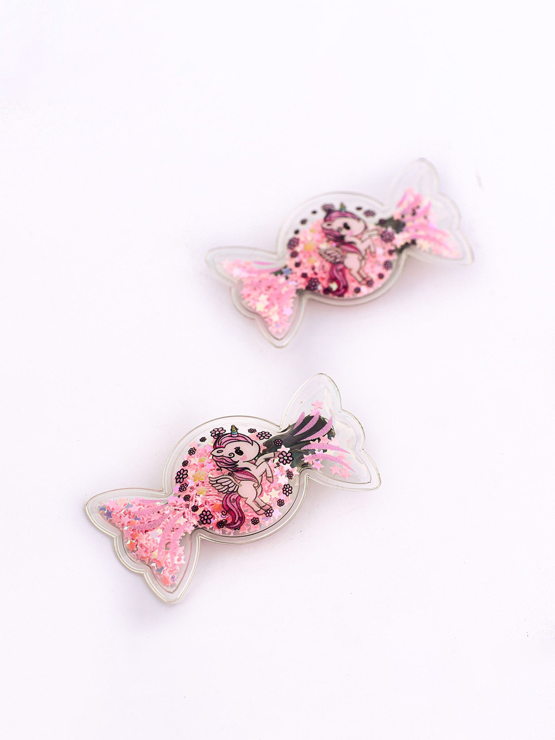 Daizy Girls Set Of 2 Unicorn Bow Hair Clip Baby Pink