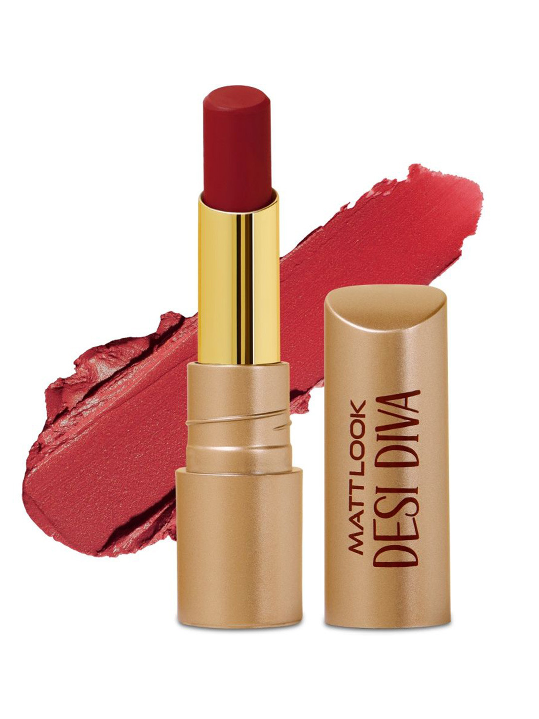 MATTLOOK Desi Diva HD Matte Lipstick Enriched With Hyaluronic Acid- 3.8g-Rich Maroon-12