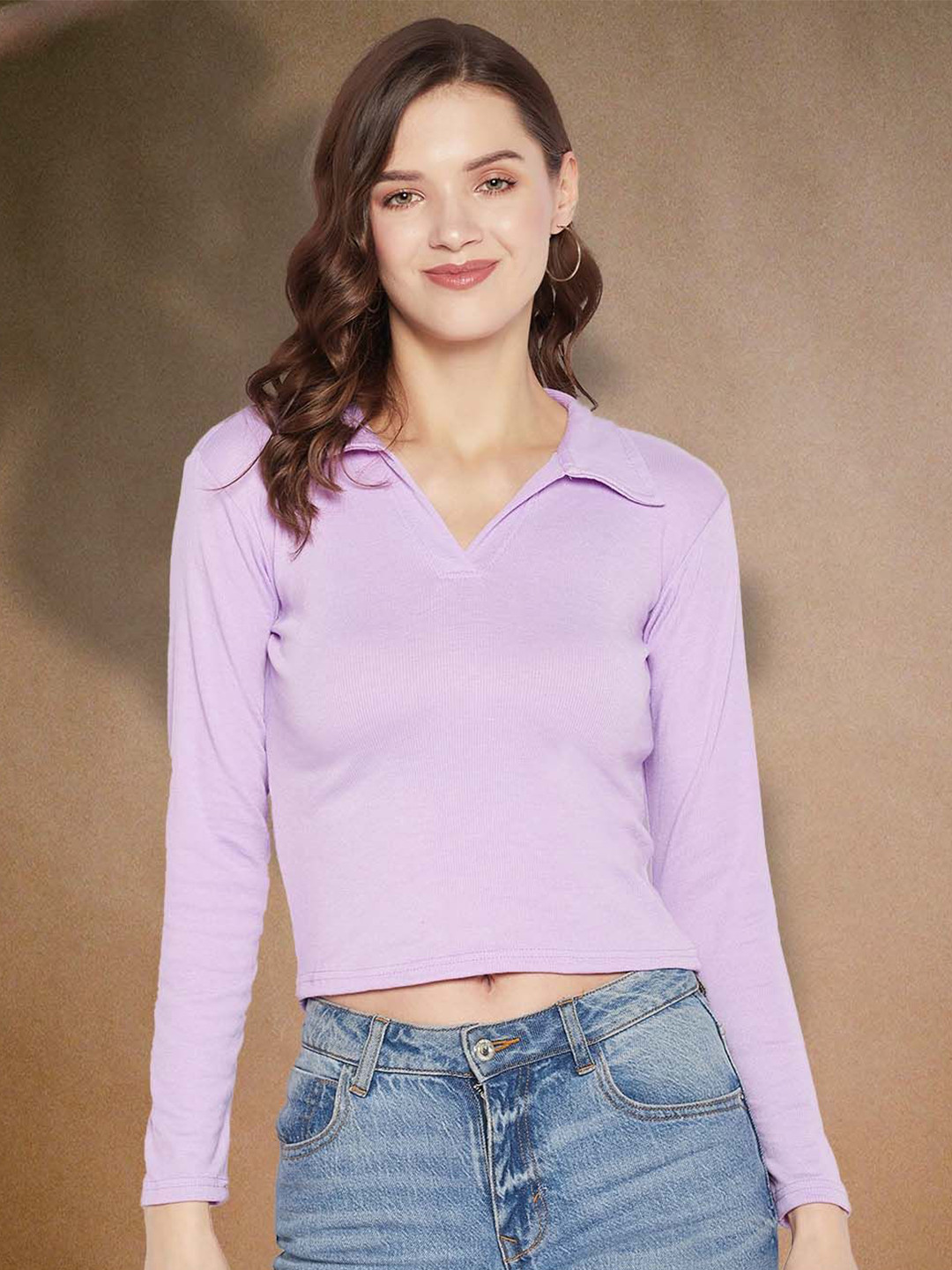 Moda Rapido Ribbed Layered Crop Top